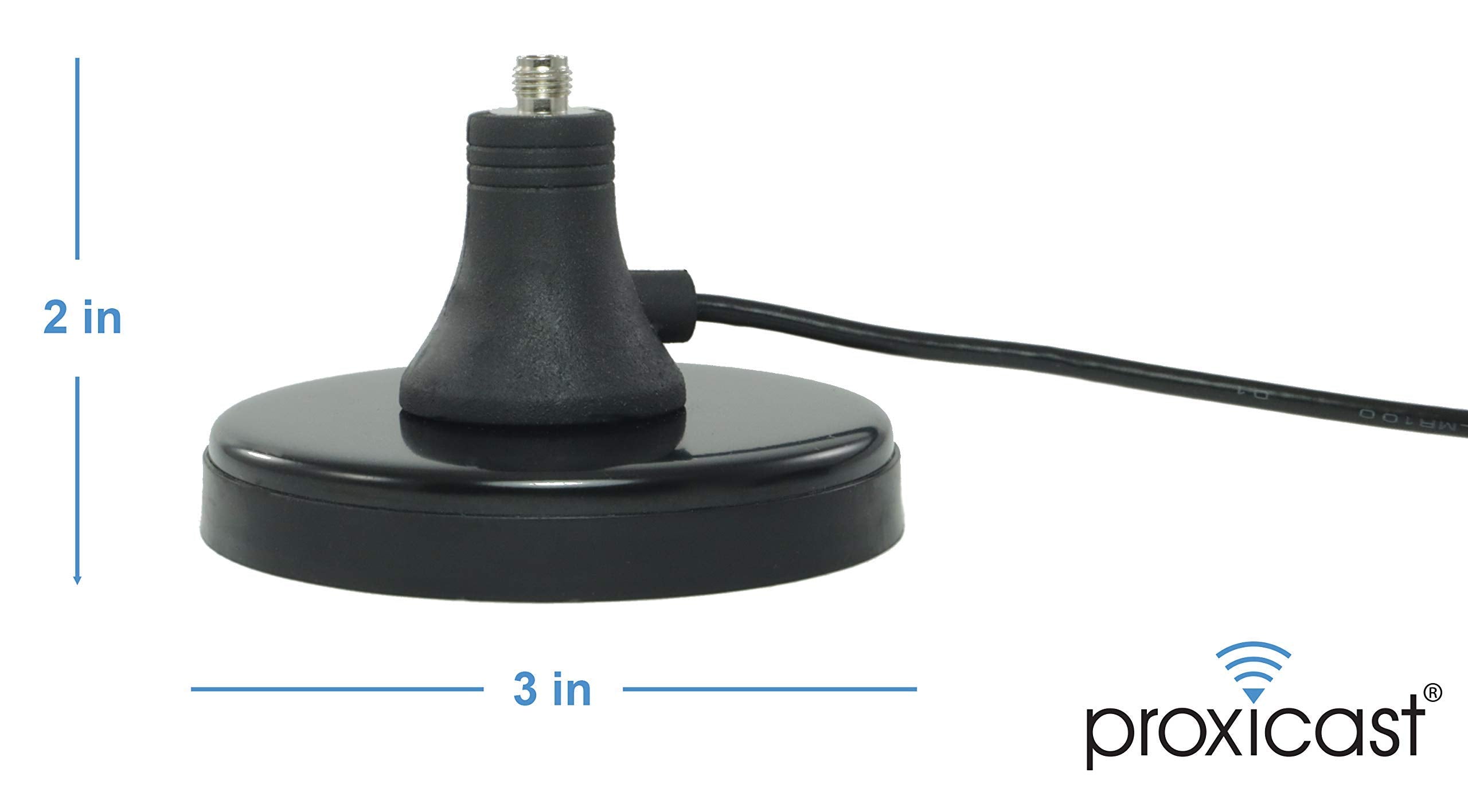 Proxicast Premium Extra Large 3 Inch Magnetic Antenna Base (Sma Jack/Sma Plug)   6.5 Foot Coax Lead   For 4G / Lte Cellular, Ham, Ads B, Gps Antennas (Ant 120 Mb3)