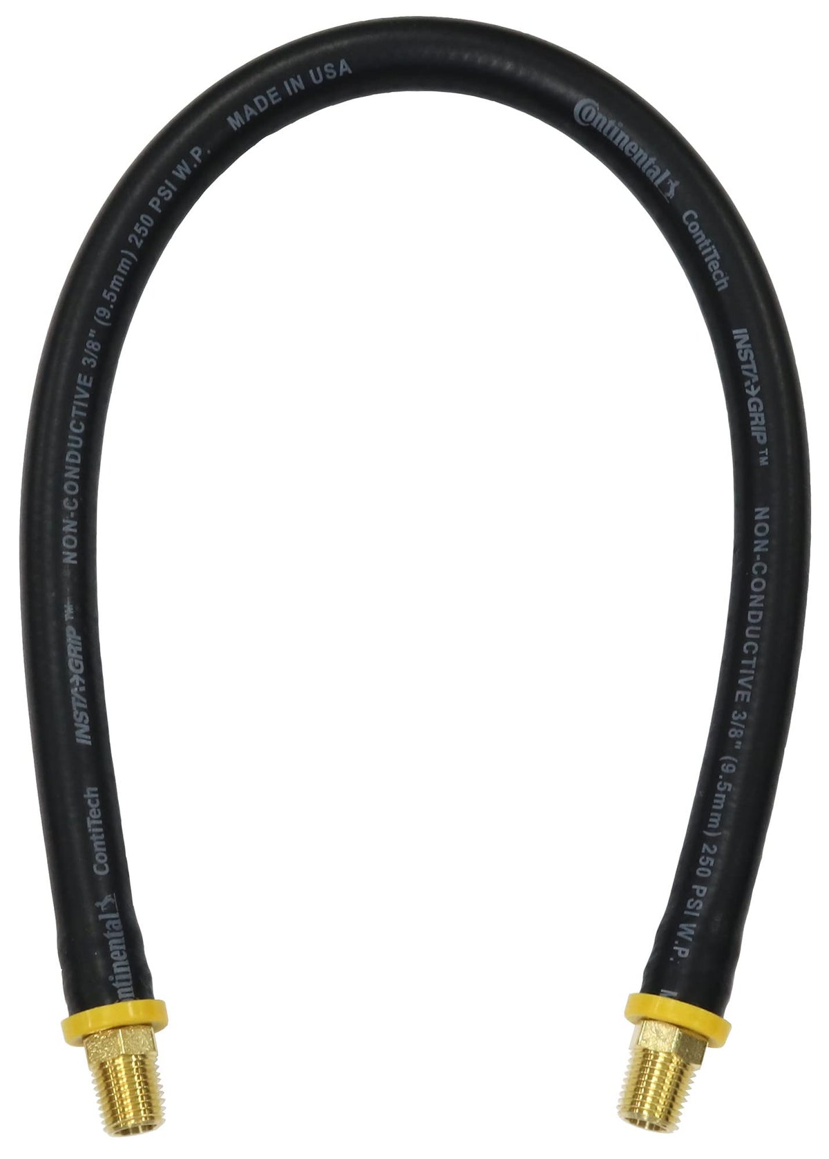 Short Air Compressor Hose: 1/4'' Male Npt To 1/4'' Male Npt Connections (Lead Free Brass) (21 Inches)