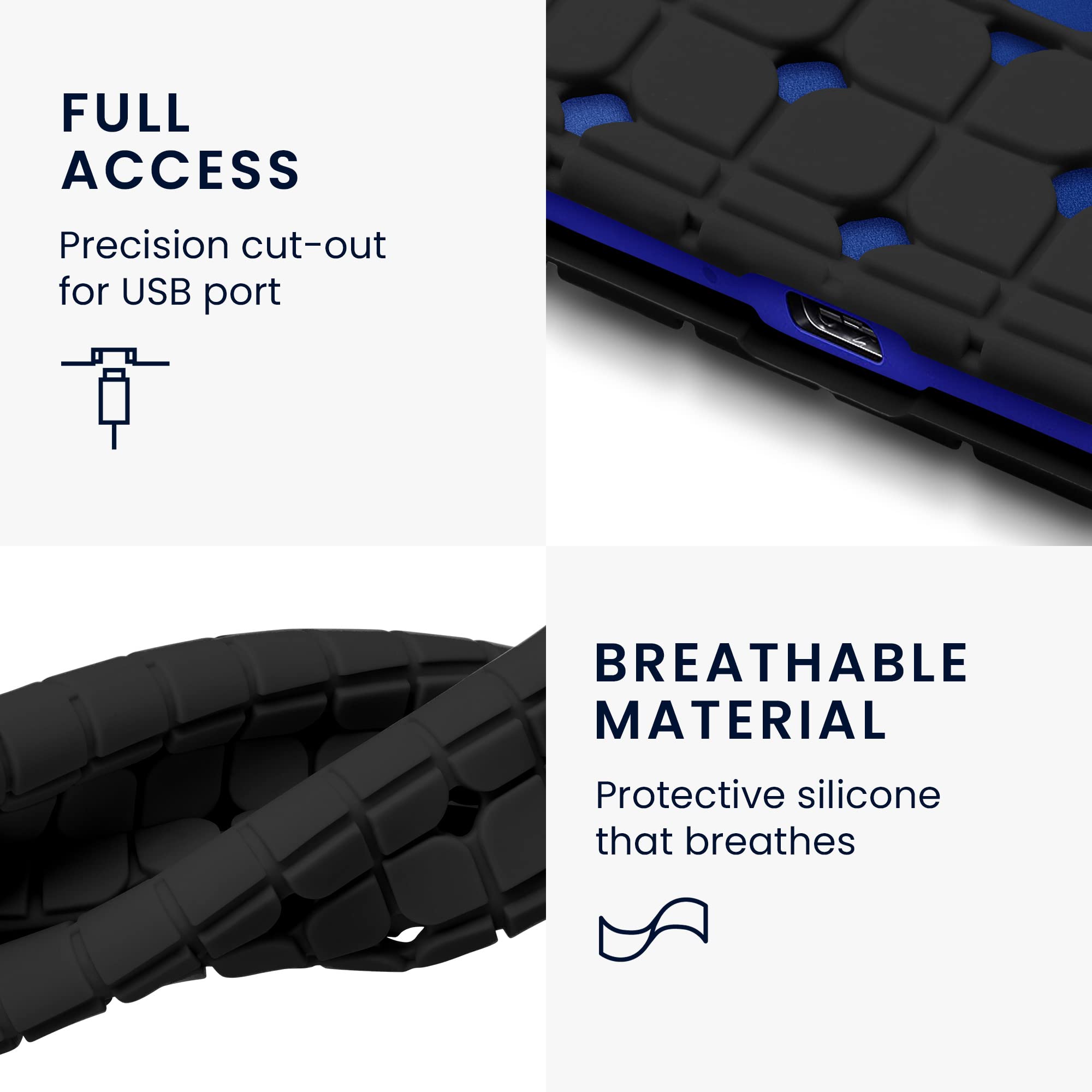 Kwmobile Silicone Case Compatible With Samsung T7 Portable Ssd   Case Protective Cover For Ssd Drive   Blue