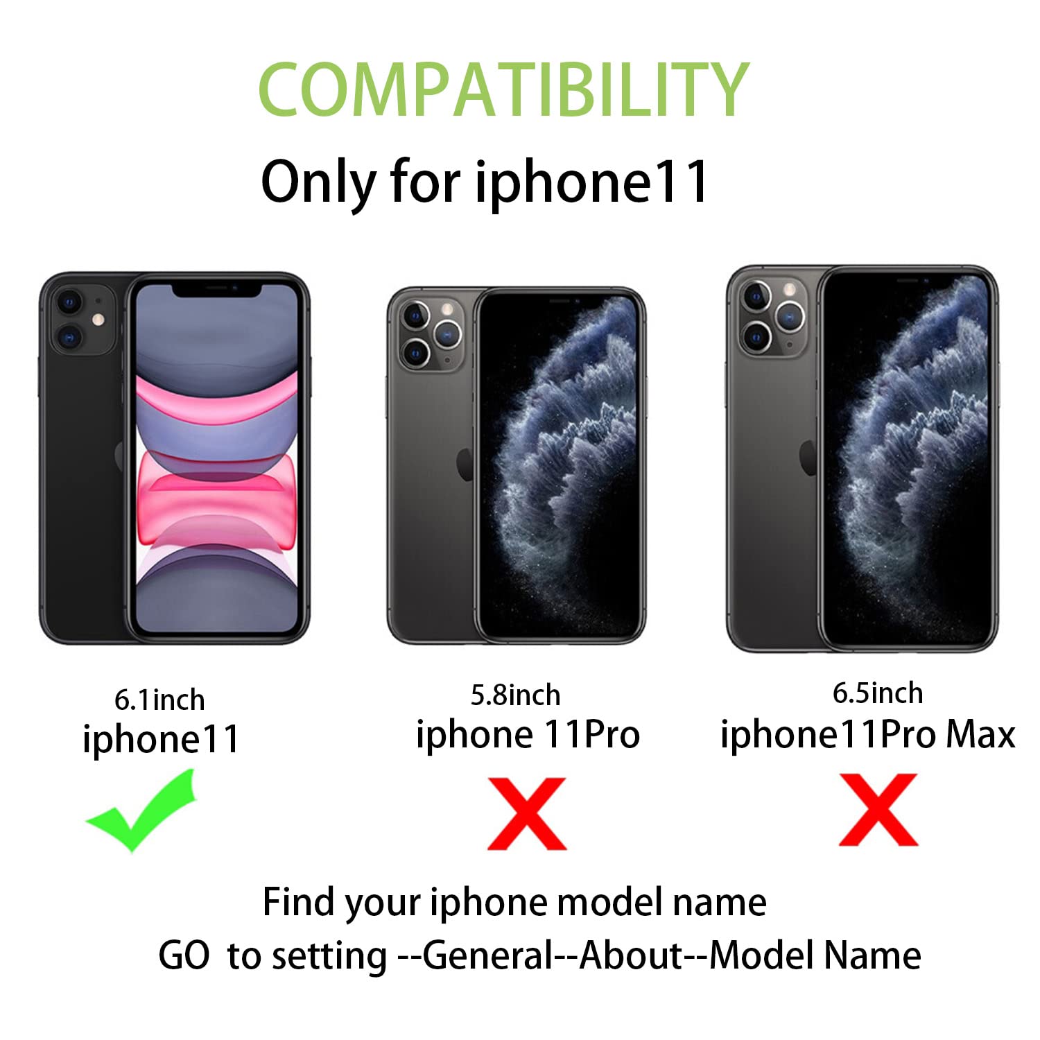 Cavor For Iphone 11 Wallet Case With Card Slots Holder,Premium Pu Leather Kickstand Feature Case [Wrist Strap] Double Magnetic C