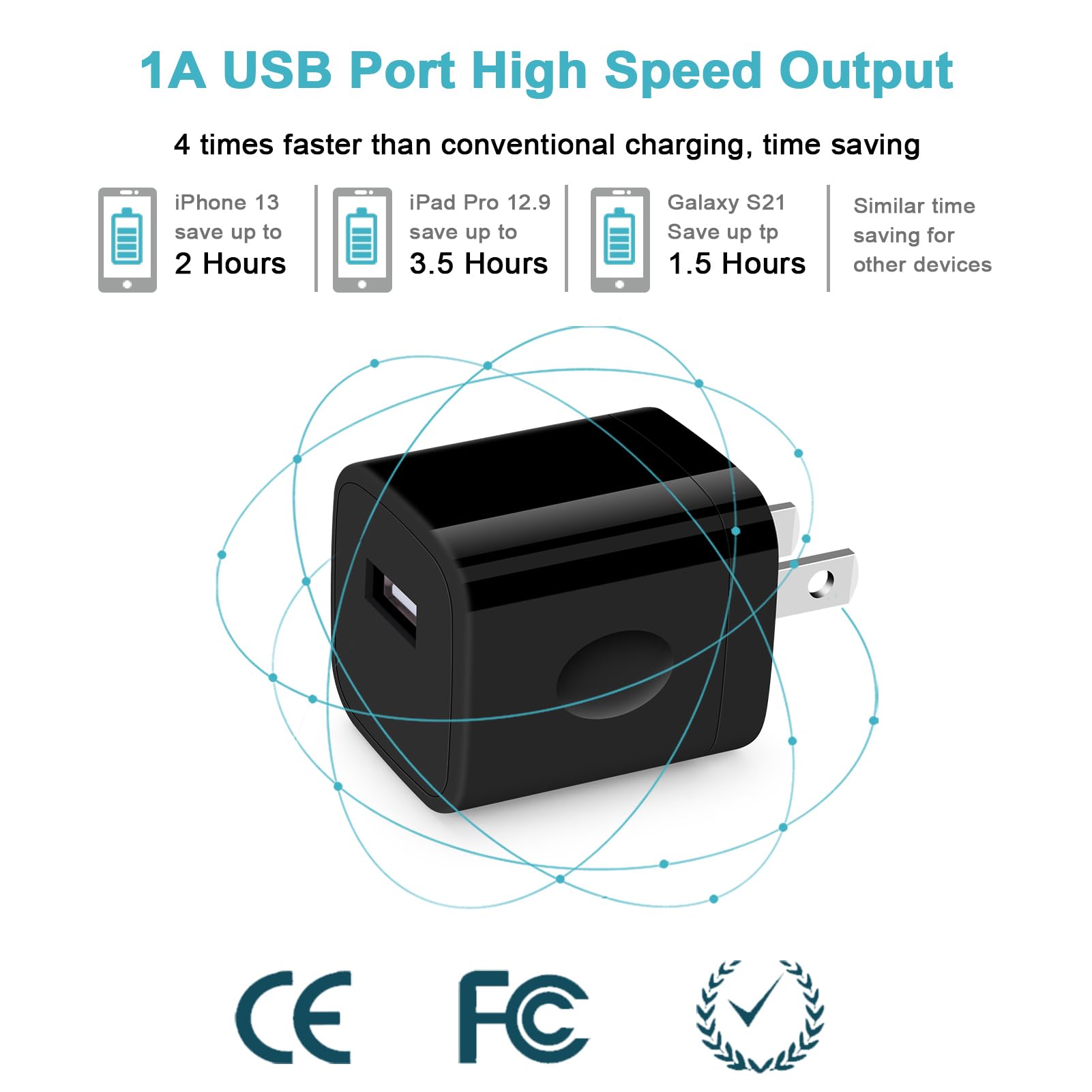 Usb Wall Charger, Charger Block, 5 Pack Charging Block 1A/5V One Port Charger Cube Charging Box Adapter Plug Outlet For Iphone 14 13 12 11 Pro Max Se Xr Xs X 8 7 6, Ipad, Samsung Galaxy, Google Pixel