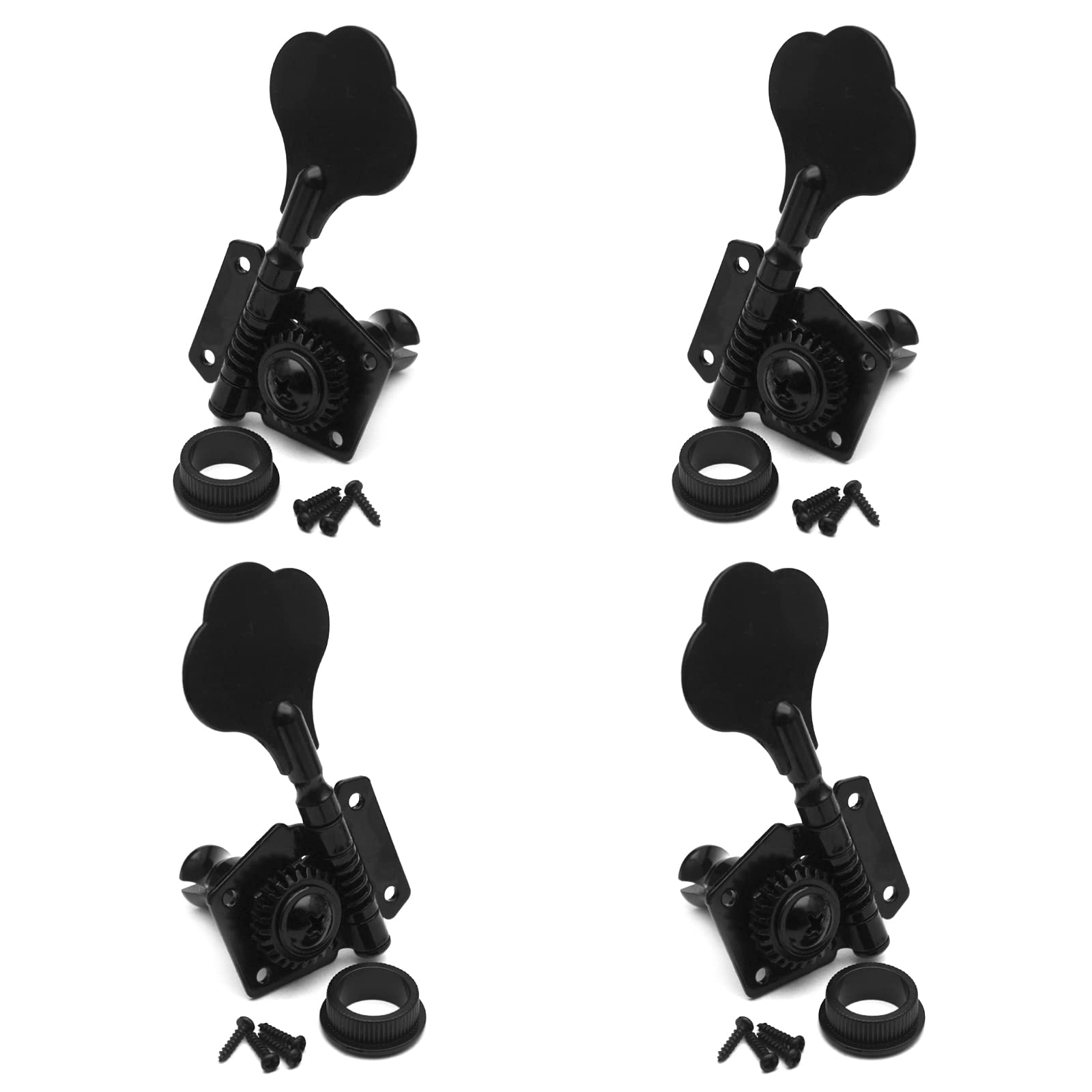 Maxcheer Guitar Bass Tuners Bass Guitar Tuning Keys,Ratio Headstock Sealed Machine Head Replacement For Electric Jazz Bass Or Pr