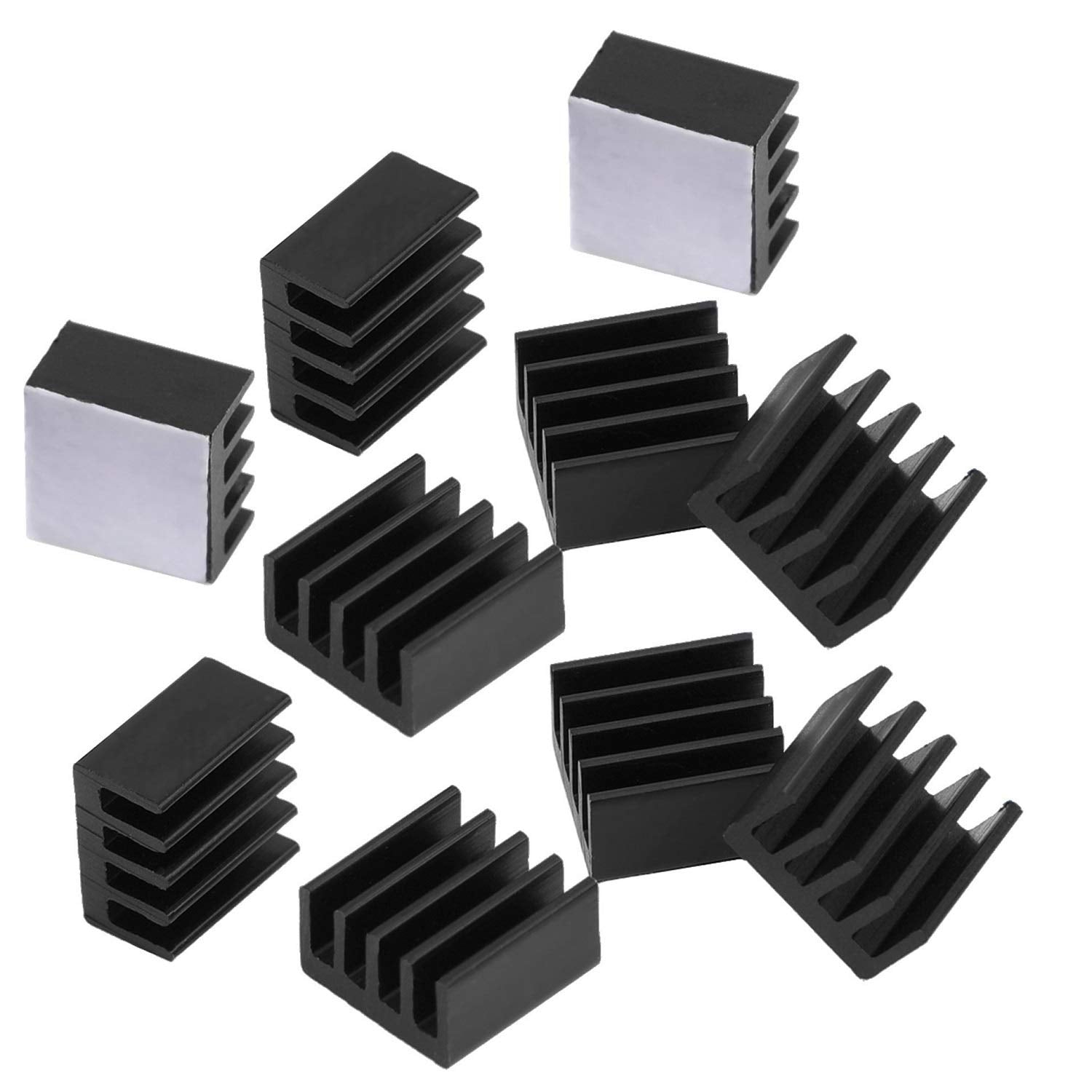 Easycargo 100Pcs Heatsink Assortment Kit Small Cooler Aluminum Heatsink Set For Cooling Pc Laptop Ps5 M.2 Cpu Gpu Vga Ram Vram V
