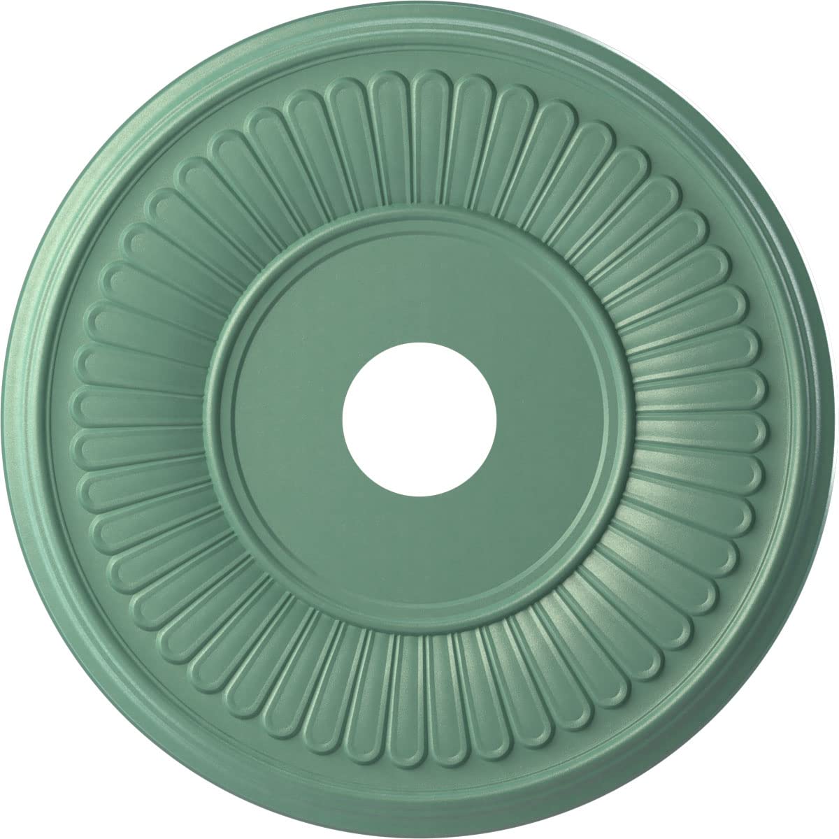 Ekena Millwork CMP19BEFSM Berkshire Thermoformed PVC Ceiling Medallion (Fits Canopies up to 8 3/8), 19OD x 3 1/2ID x 1P, Univers