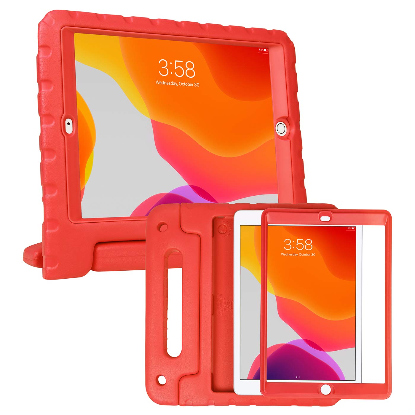 HDE iPad 9th Generation Case for Kids with Builtin Screen Protector Shockproof iPad Cover 10.2 inch with Handle Stand fits 2021