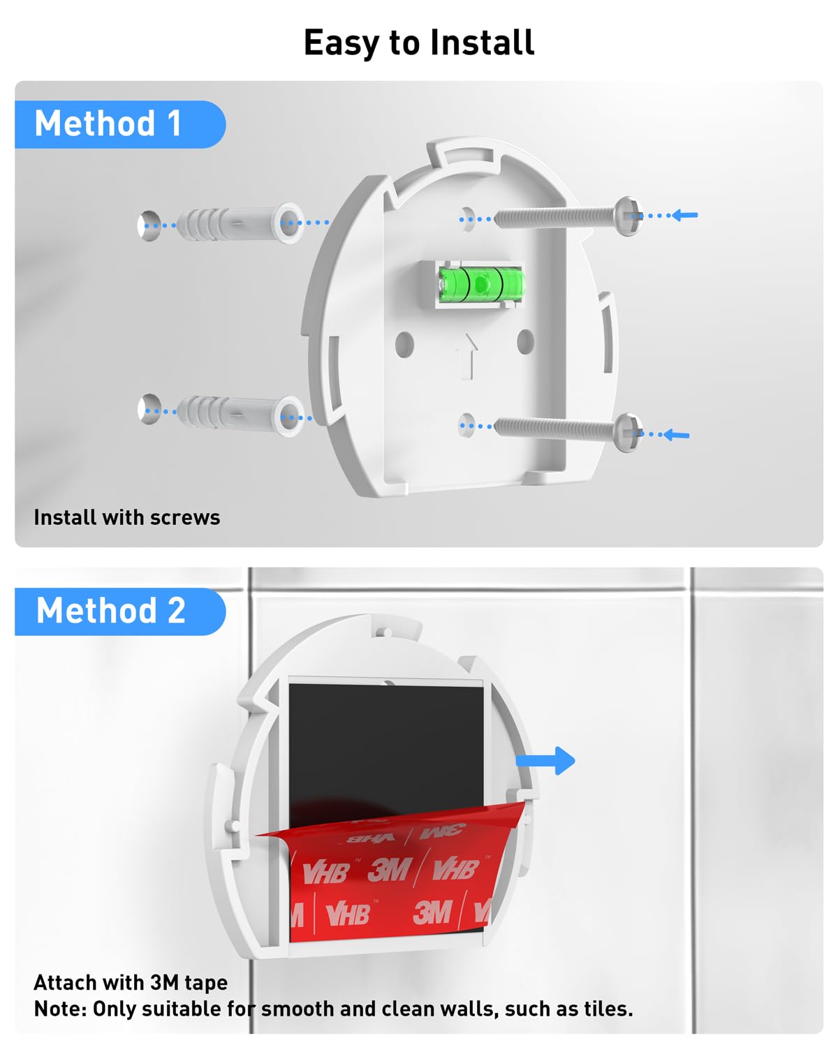 Maxonar Wall Mount, Echo Pop Wall Mount Smart Speaker Stand Holder Compatible With Google Nest Speaker Save Up Space Cable Management  White