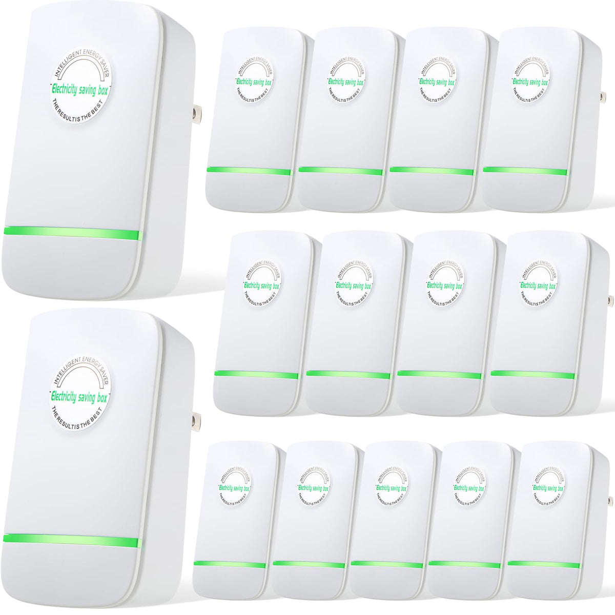 Kigley 8 Pcs Power Saver, Energy Saver, Electricity Saving Box, Household Power Saver, Household Stable Voltage Device And High