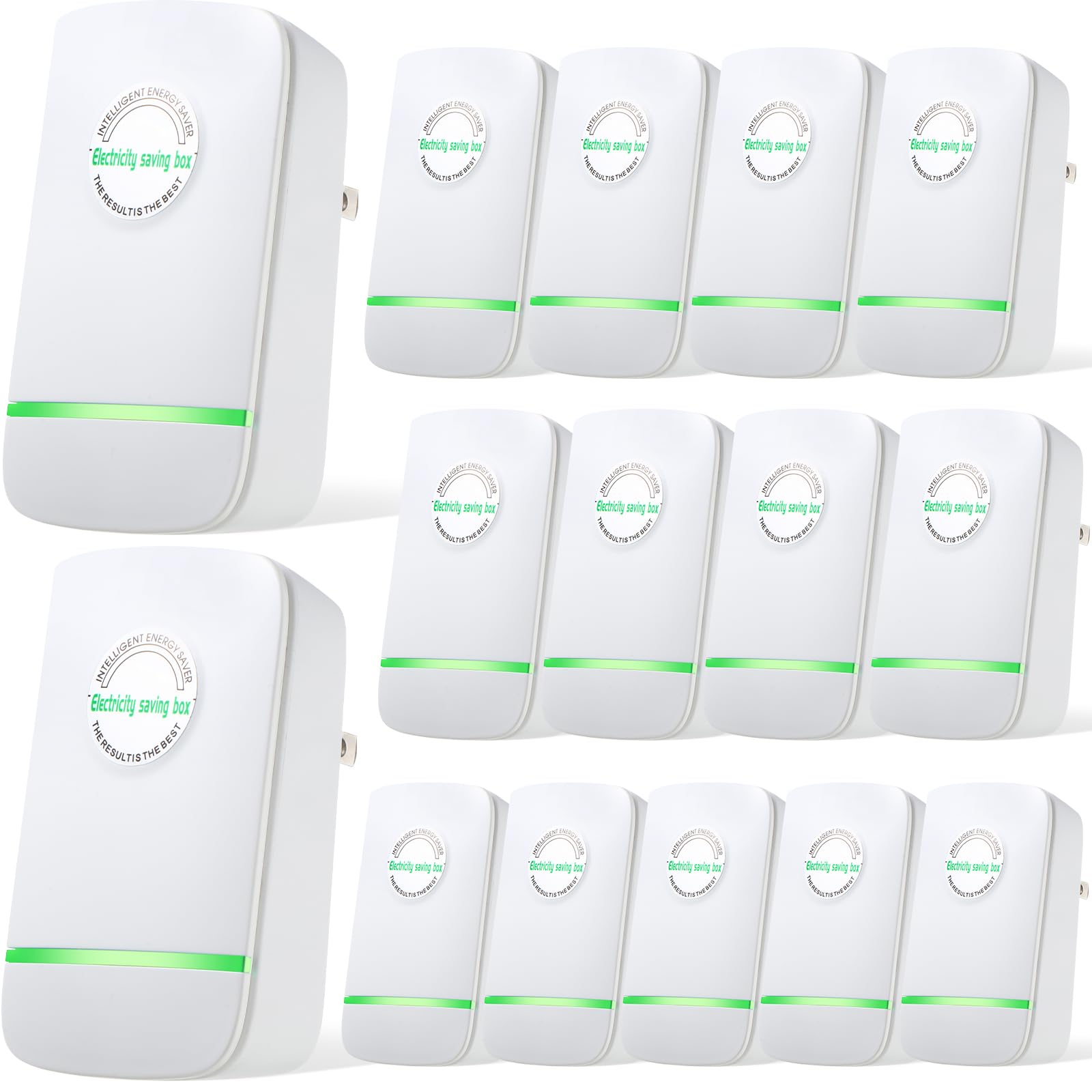 Kigley 12 Pcs Power Saver, Energy Saver, Electricity Saving Box, Household Power Saver, Household Stable Voltage Device And High