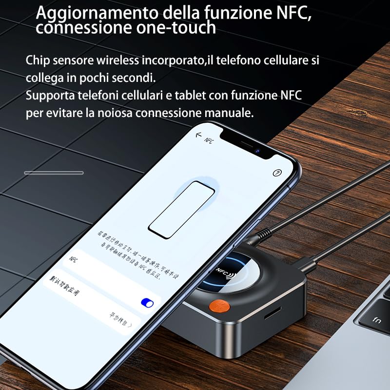 Eppfun Bluetooth 5.3 Receiver For Home Stereo, With Nfc, Tf Card Slot, 3.5Mm Aux/Rca, Wireless Audio Adapter Low Latency For Hom