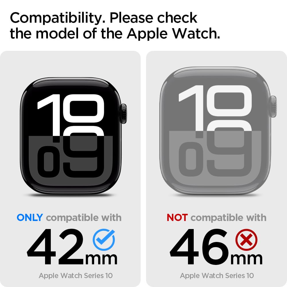 Spigen Vault Pro Designed For Apple Watch Series 10 42Mm Case With Band Protective Tpu Cover With Strap (2024) - Matte Black