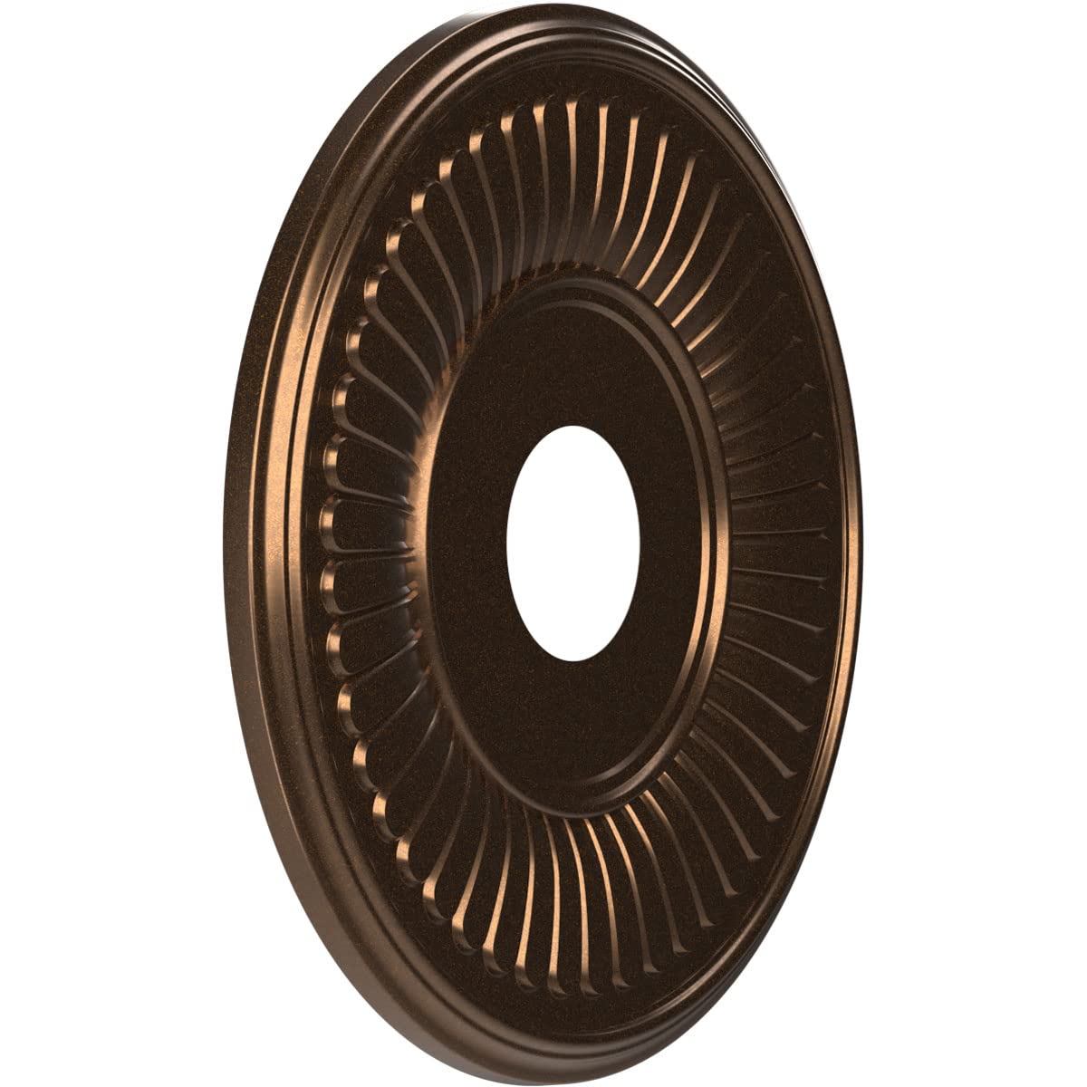 Ekena Millwork Cmp16Becab Berkshire Thermoformed Pvc Ceiling Medallion (Fits Canopies Up To 7), 16Od X 3 1/2Id X 1P, Metallic An