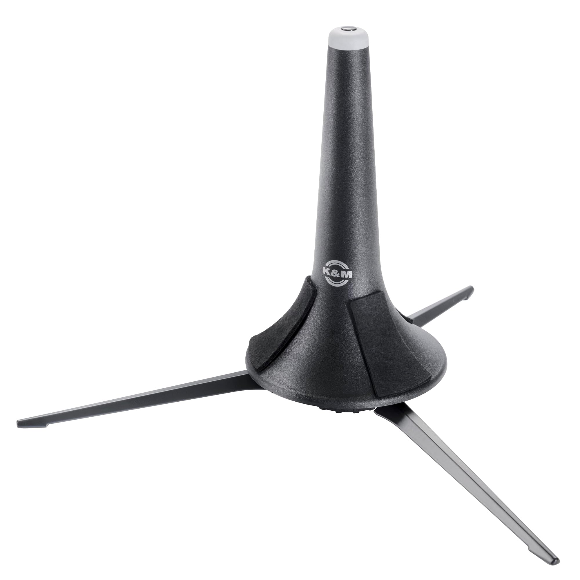 K&M Konig & Meyer Trumpet Stand Inbell Three Leg   Compact Trumpet Stand With Padded Pegs And A Foldable Design   Black   0.24 K