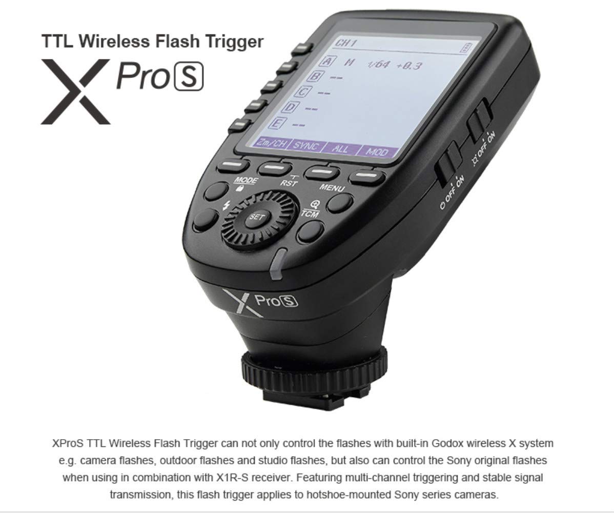 Godox Xpro Ttl Wireless Trigger,1/8000S High Speed Sync,5 Dedicated Group Bottons And 11 Customizable Functions (Xpro S Compatib