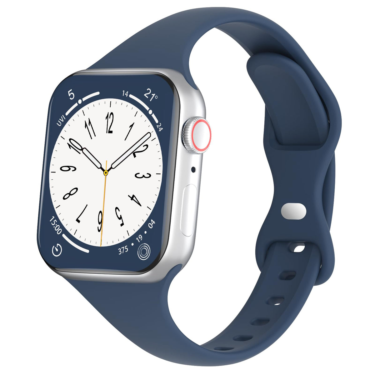 Dykeiss Sport Slim Silicone Bands Compatible For Apple Watch Band 38Mm 42Mm 40Mm 44Mm 41Mm 45Mm 49Mm, Thin Soft Narrow Replaceme