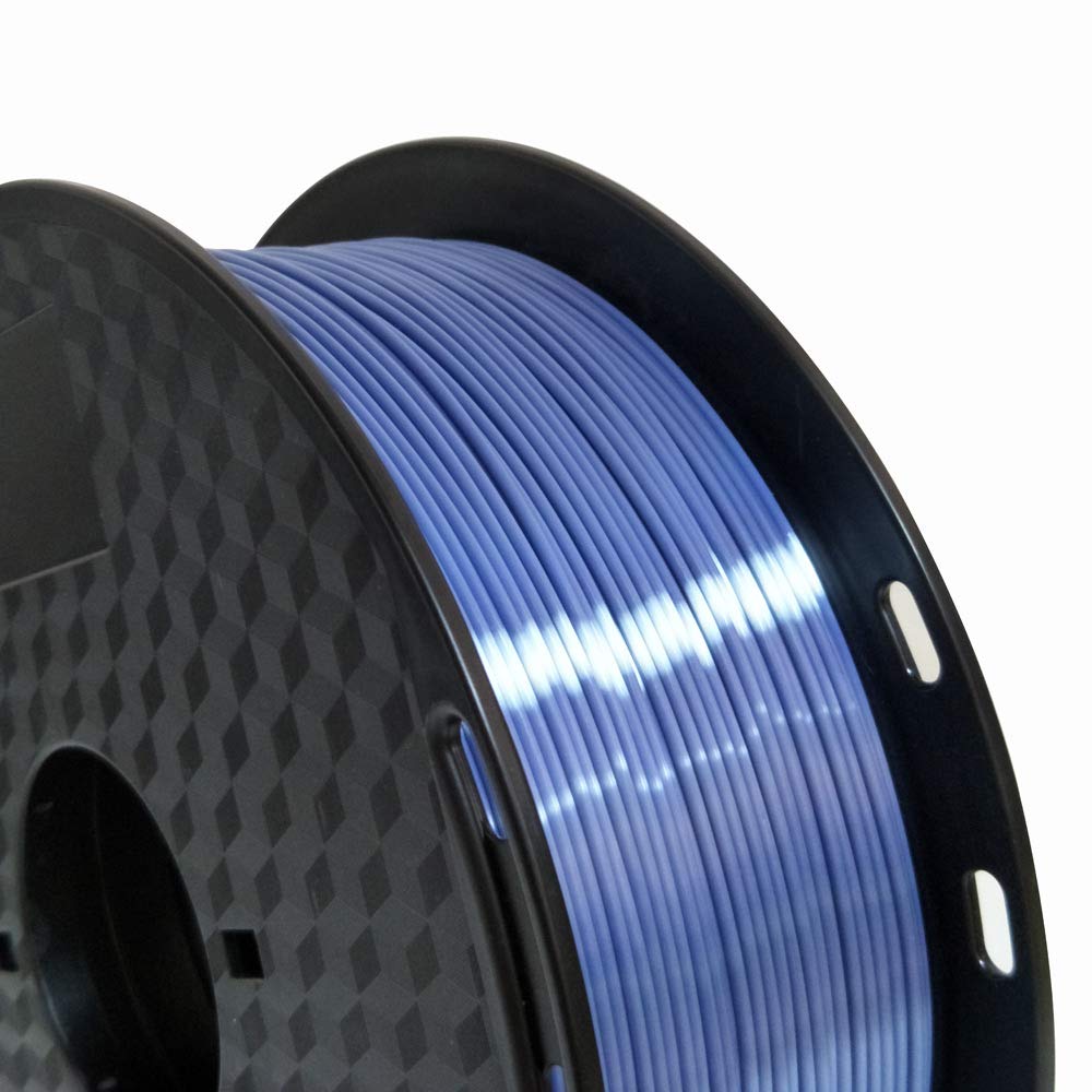 Silk Silver Blue Pla 1.75Mm 1Kg 3D Printer Filament 2.2 Lbs Spool 3D Printing Material Cc3D Shine Silky Shiny Metallic Metal Gol