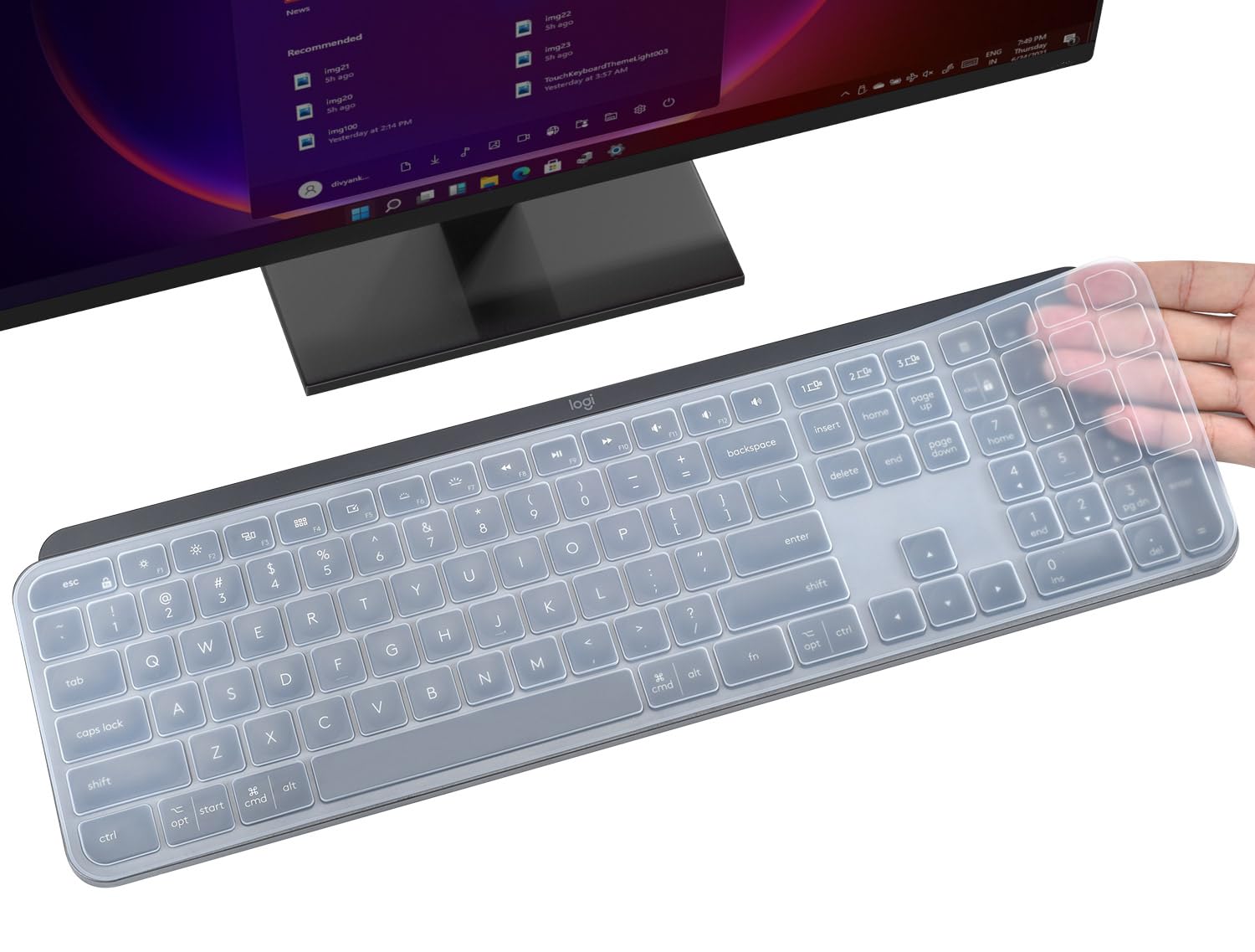 Keyboard Cover Skin For Logitech Mx Keys S & Mx Keys Advanced Illuminated Wireless Keyboard, Logitech Craft Advanced Wireless Ke