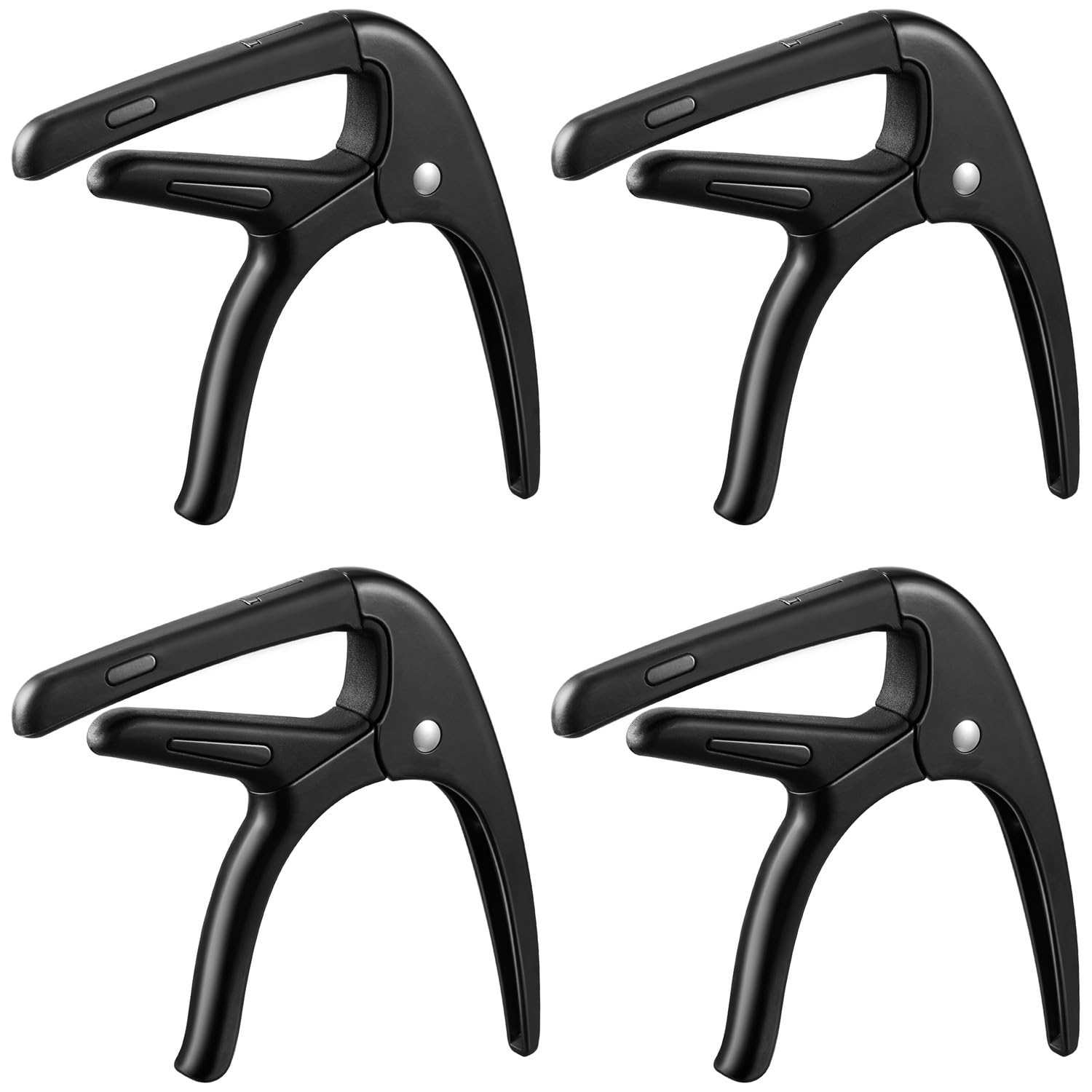 Guitar Capo For Acoustic And Electric 6 String Guitars (4 Pack Black Capo)