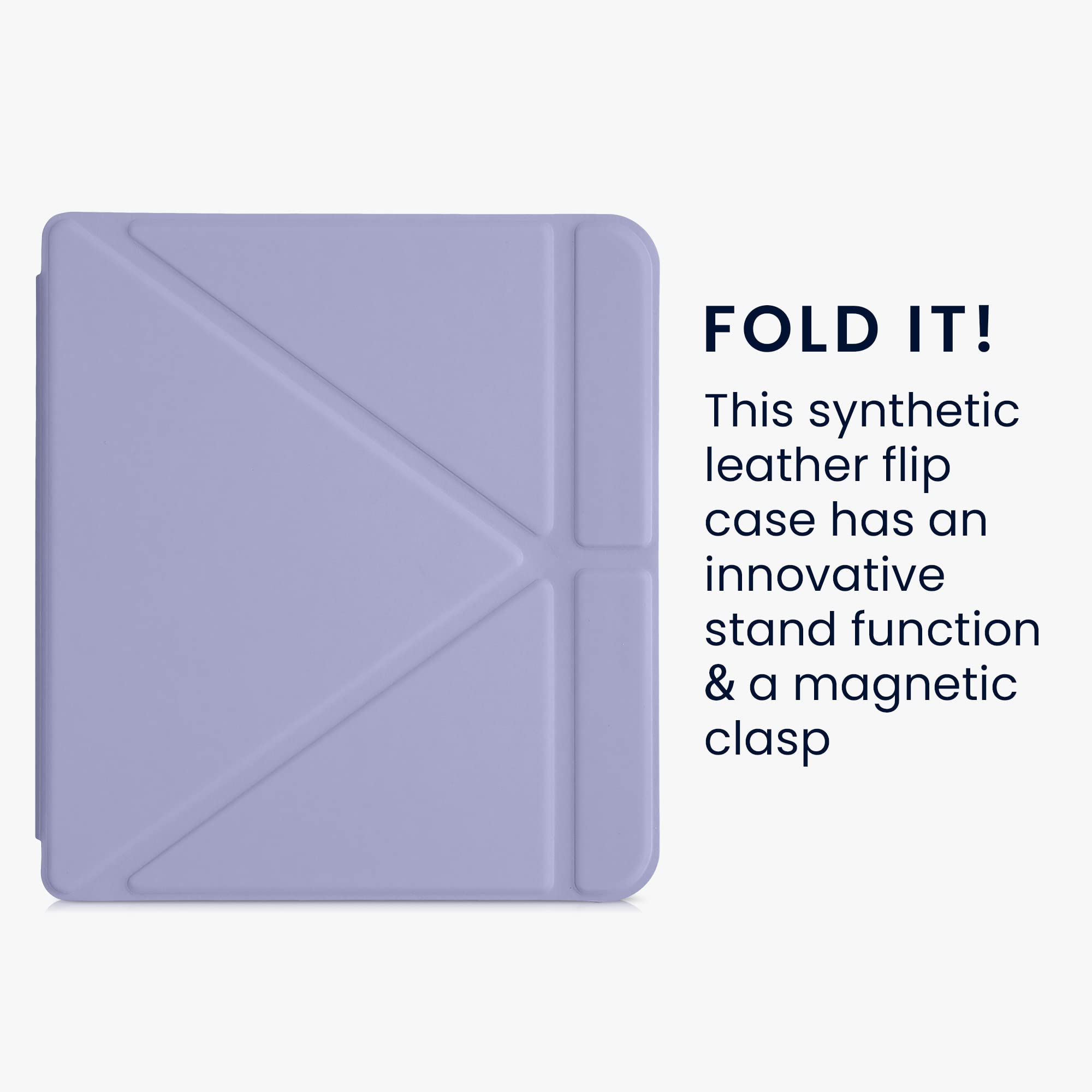 Kwmobile Origami Case Compatible With Kobo Libra 2 Case   Slim Pu Leather Cover With Stand   Lavender