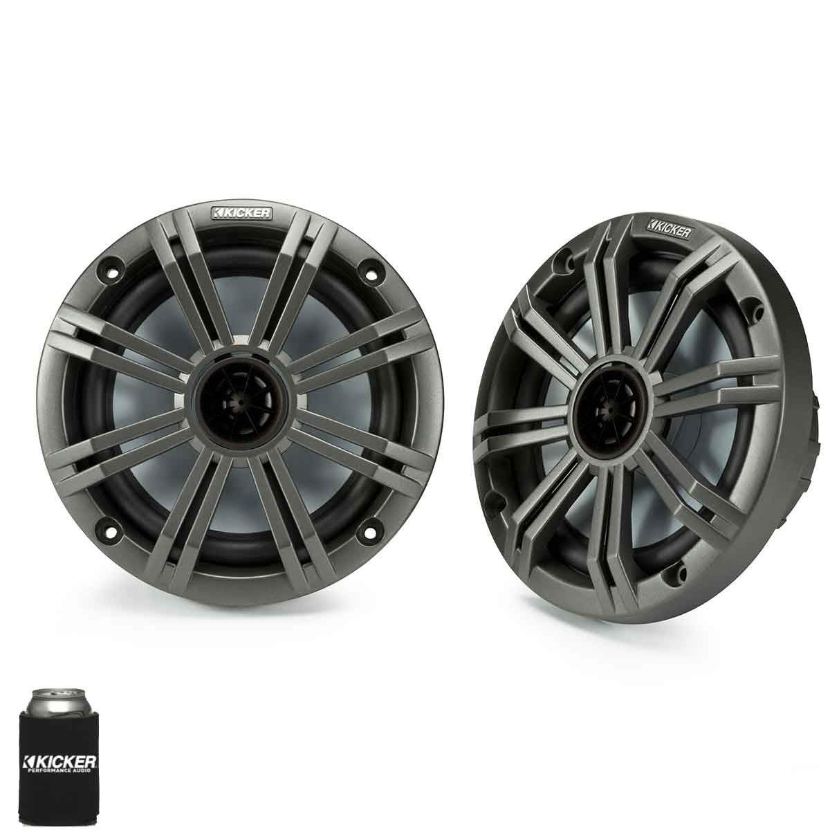 Kicker 6.5'' Charcoal Marine Speakers (Qty 2) 1 Pair Of Oem Replacement Speakers
