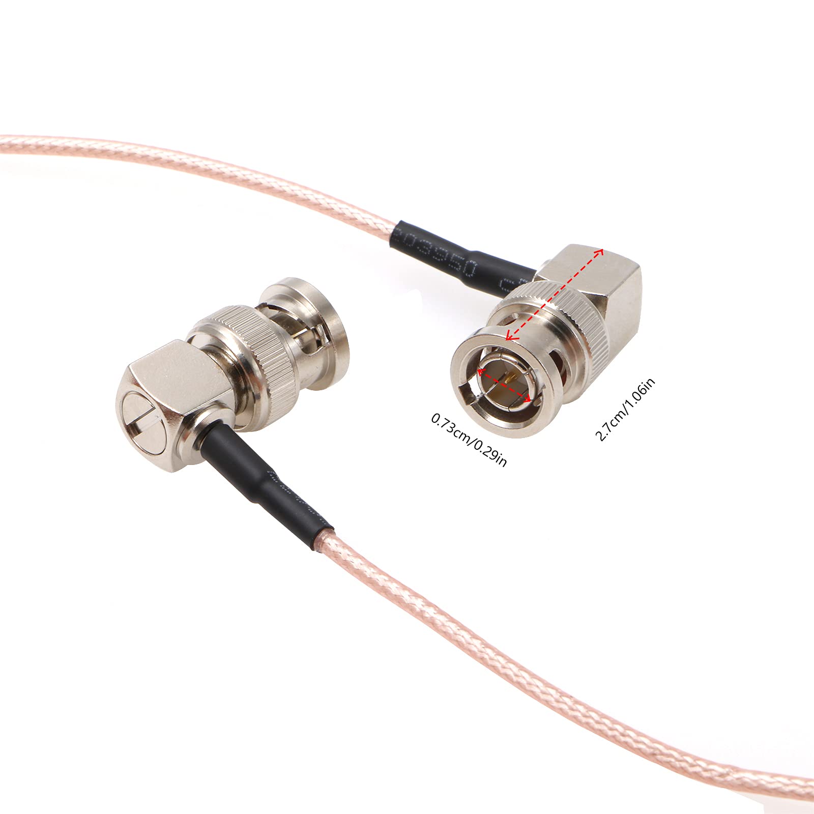 Alvin'S Cables Sdi Cable 3G Hd Sdi Cable Right Angle Bnc For Sony Fs5| Fs7| Fx6, Atomos Shogun Inferno, Atomos Ninja 50Cm|19.7In