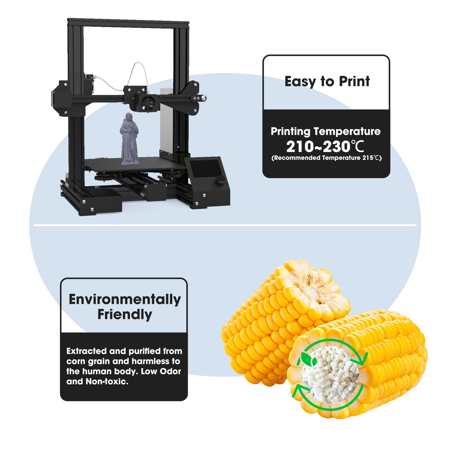 3Dhojor Pla Pro (Plus) Filament 1.75Mm, 3D Printer Filament Pla+, Cardboard Spool 3D Printing Filament, Dimensional Accuracy +/-