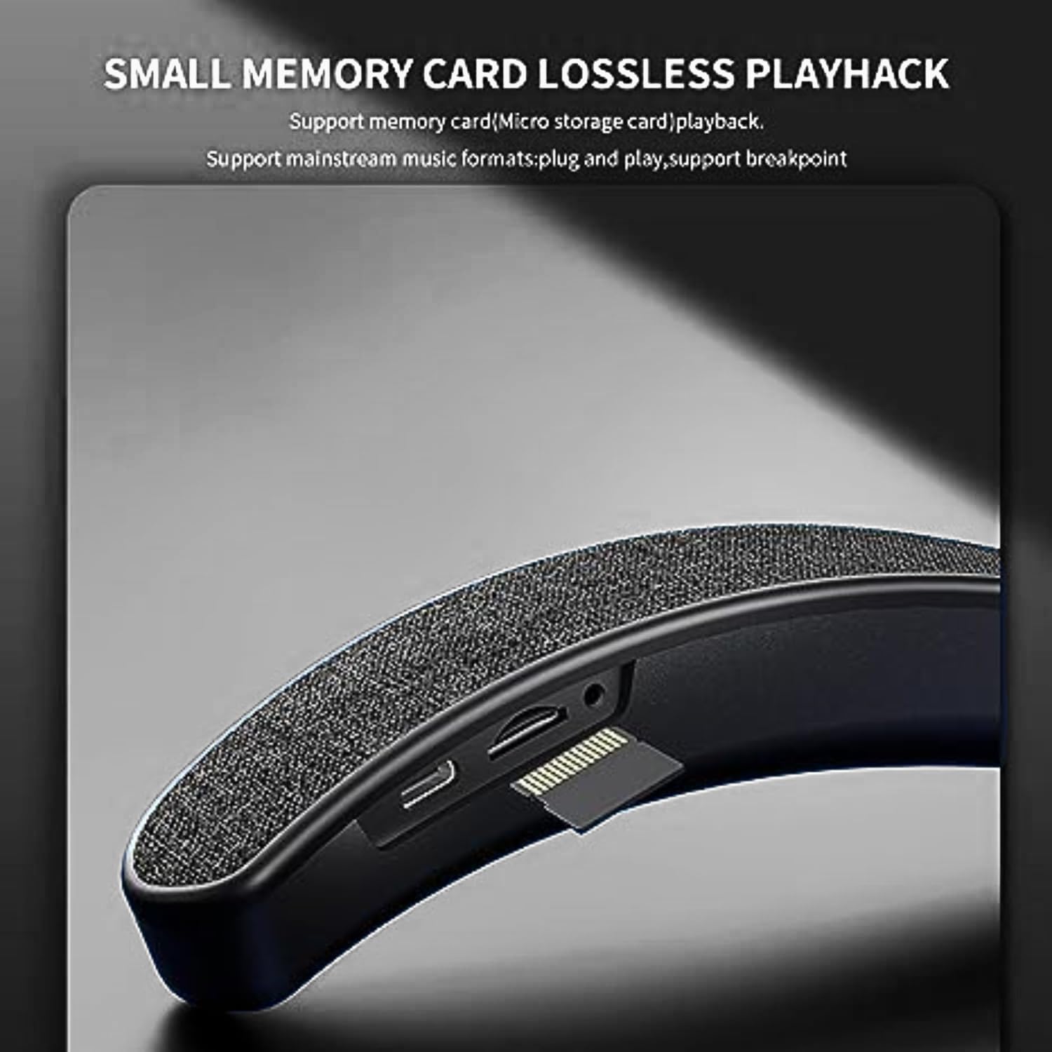 Vanpeuso Neck Speaker, Bluetooth 5.3 Built In Mic, Neckband Speakers True 3D Stereo Surround Sound (Black)