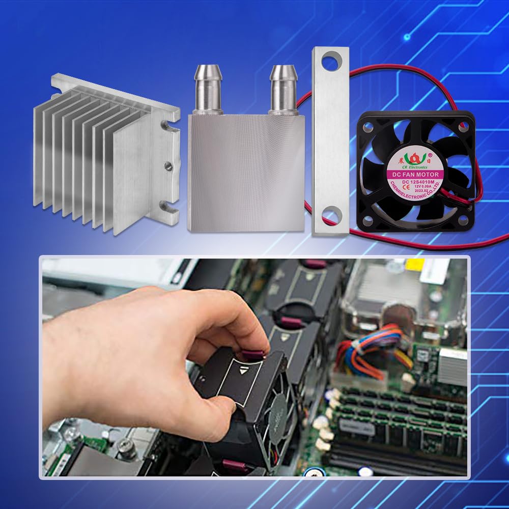 Koobook 1Set 12V Thermoelectric Peltier Cooler Refrigeration Cooling Fan System Heatsink Diy Kit