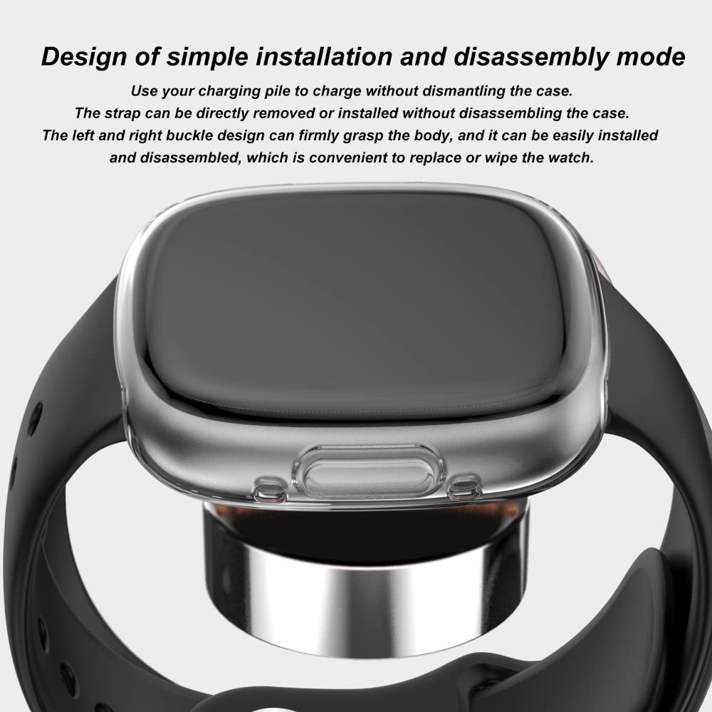 Rc Z Fitbit Sense 2/Versa 4 Case With Screen Protector, 4 Pack