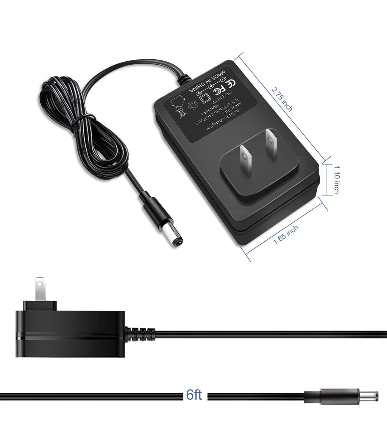 12V Ac Dc Adapter For Casio Privia Power Cord, Compatible With Casio Privia Digital Piano Keyboard Ad A12150Lw/ Ad A1215Lw Px, W