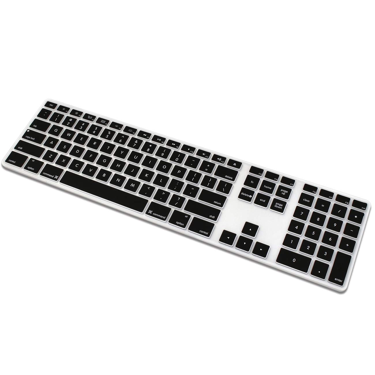 Proelife Silicone Full Size Ultra Thin Keyboard Cover Skin For Apple Imac Keyboard Numeric Keypad Wired Usb Mb110Ll/B A1243 (Not