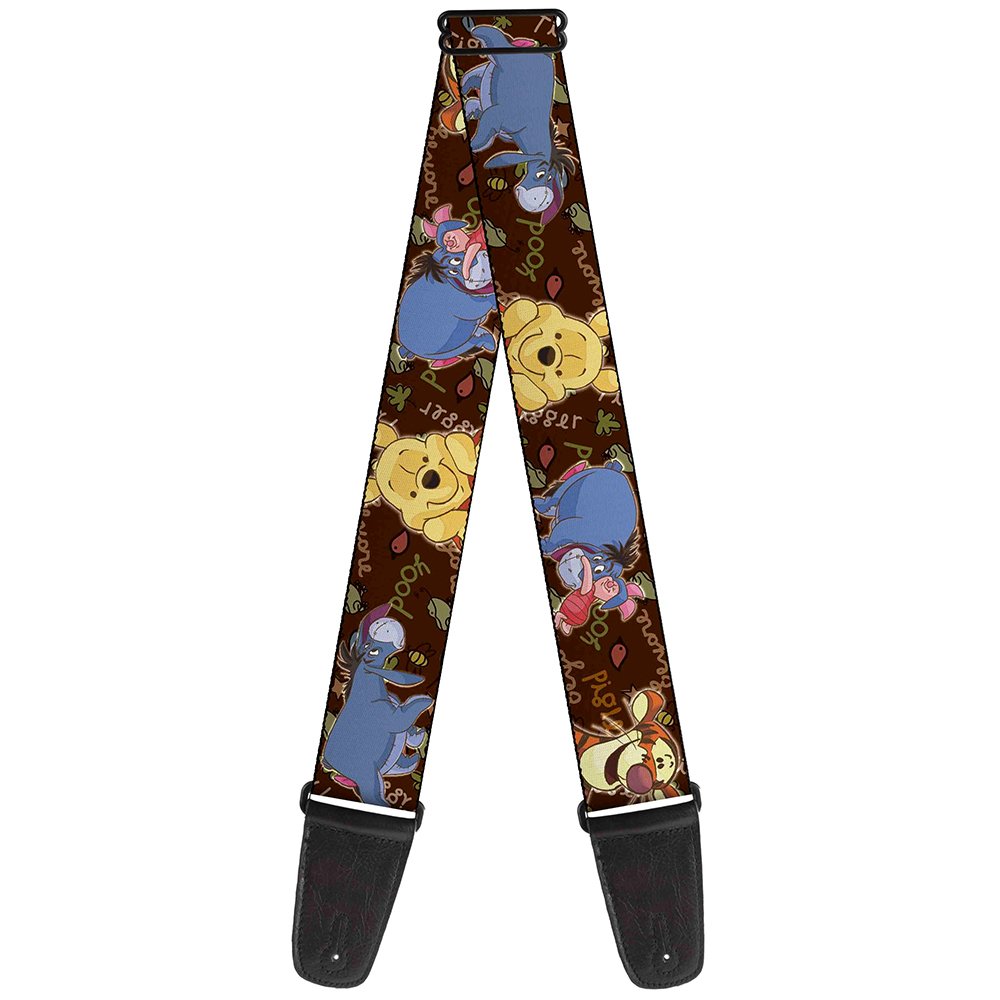 Buckle-Down Guitar Strap - Winnie the Pooh Character Poses - 2 Wide - 29-54 Length