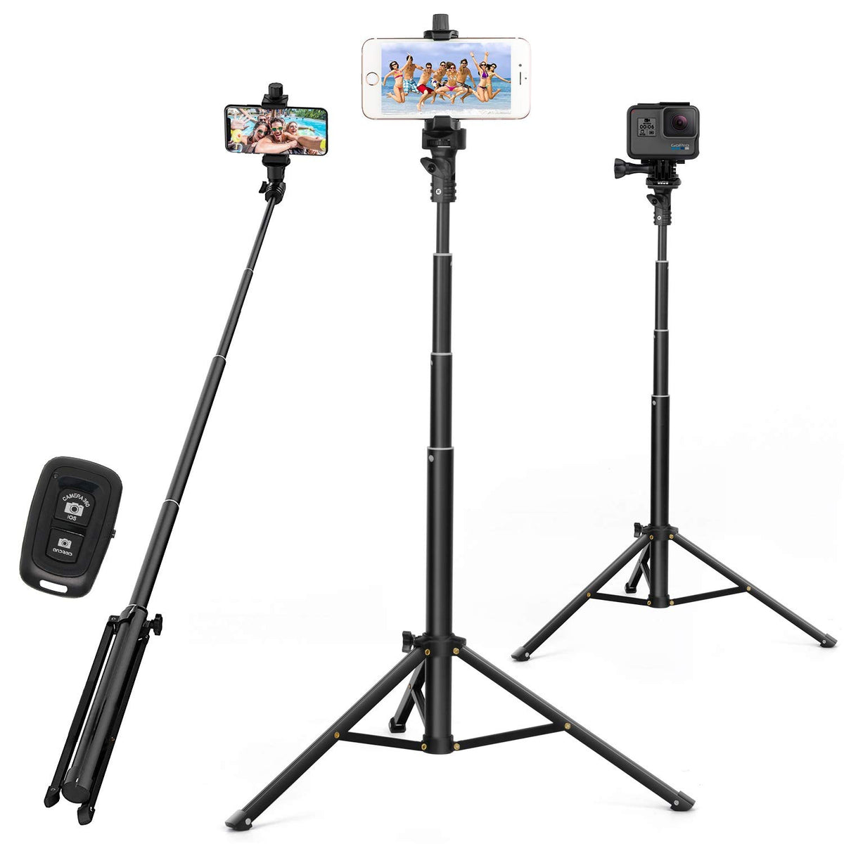 Selfie Stick Tripod 52 Inch Cell Phone Iphone Tripod Stand With Bluetooth Remote Smartphone For Iphone 11 Xs X 6 7 8, Android Ce