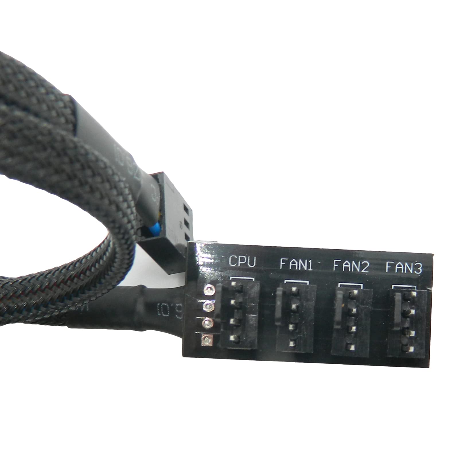 Fbhdzvv 2Pcs Pwm Fan Hub Splitter 4 Pin/3 Pin Pc 4 Way Splitter, Cooling Fans Power Cable 1 To 4 Way Pc Case Internal Motherboar