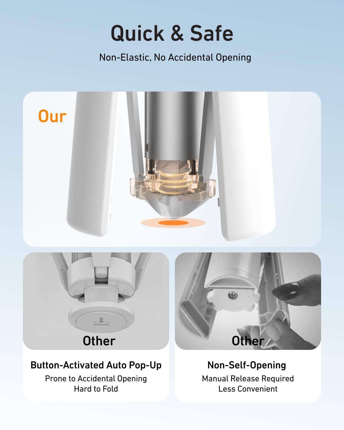 Telesin 70'' Phone Tripod Stand, Gravity-Activated Auto-Open Selfie Stick, Extendable Cell Phone Stand With Magnetic Bluetooth R