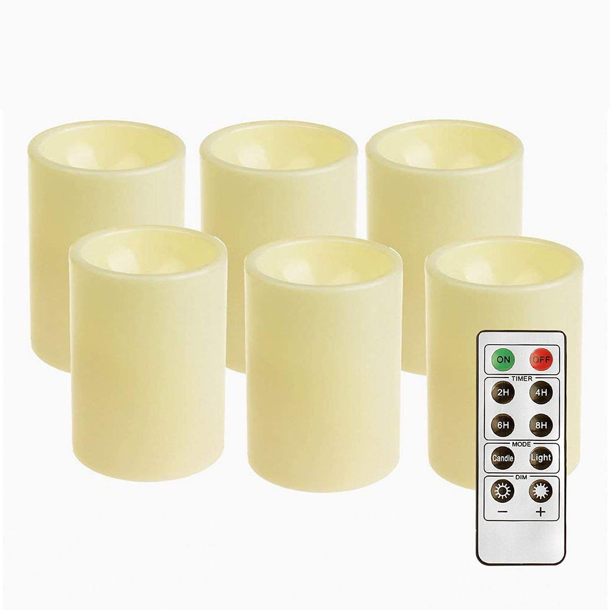 Giveu Flameless Realistic Led Candle With Remote Control, Battery Operated Flickering Candle With Timer For Indoor & Outdoor Dec