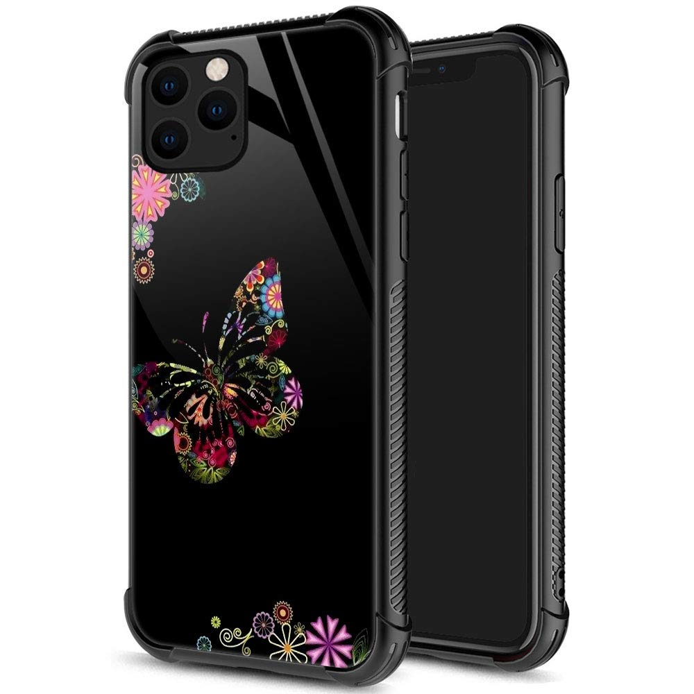 Iphone 12 Mini Case, Beautiful Butterfly Iphone 12 Mini Cases For Women Girls, Pattern Design Shockproof Anti Scratch Organic Gl