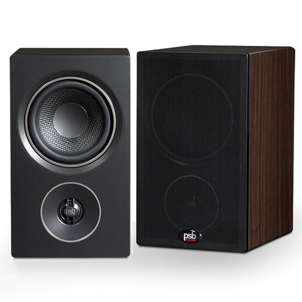PSB Speakers Alpha P3 Compact Bookshelf Speaker - Walnut (Pair)