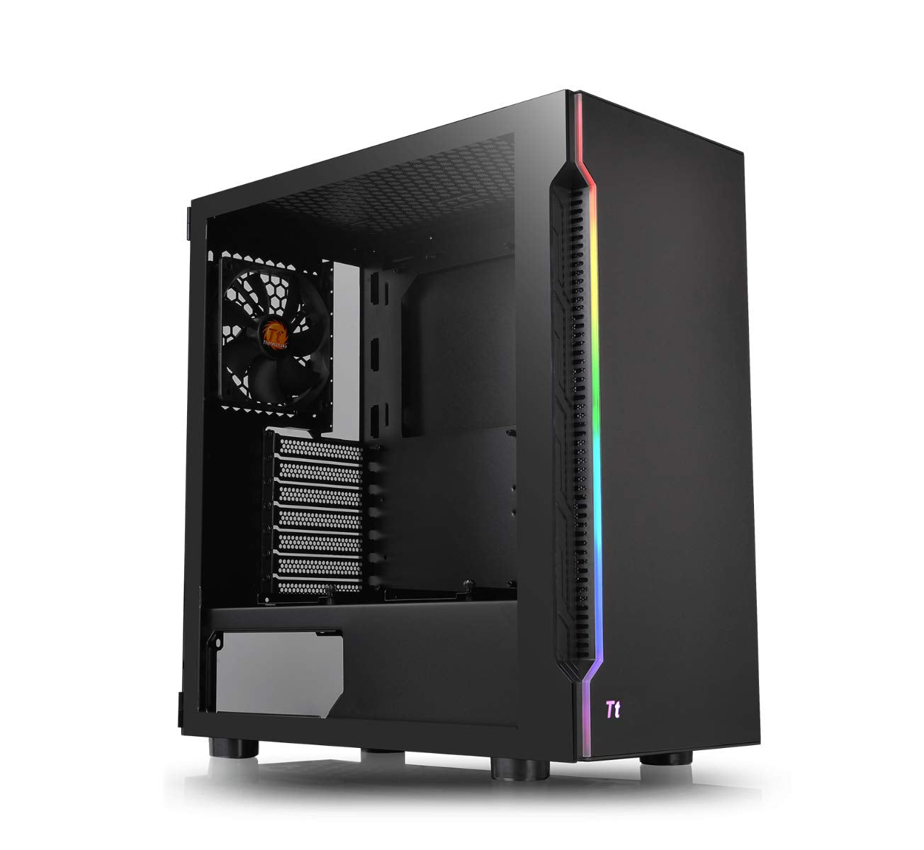 Thermaltake H200 TG ATX/MATX RGB Mid Tower PC Gaming Case Tempered Glass - Black,H200 TG Black,CA-1M3-00M1WN-00*