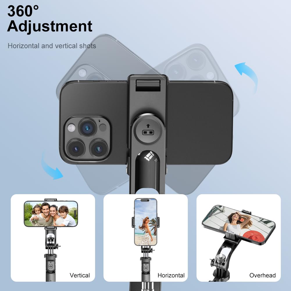 67 Selfie Stick Tripod For Iphone With Remote Control, Phone Holder And 1/4    Screw, Extendable Travel Essentials Tripod For Ce