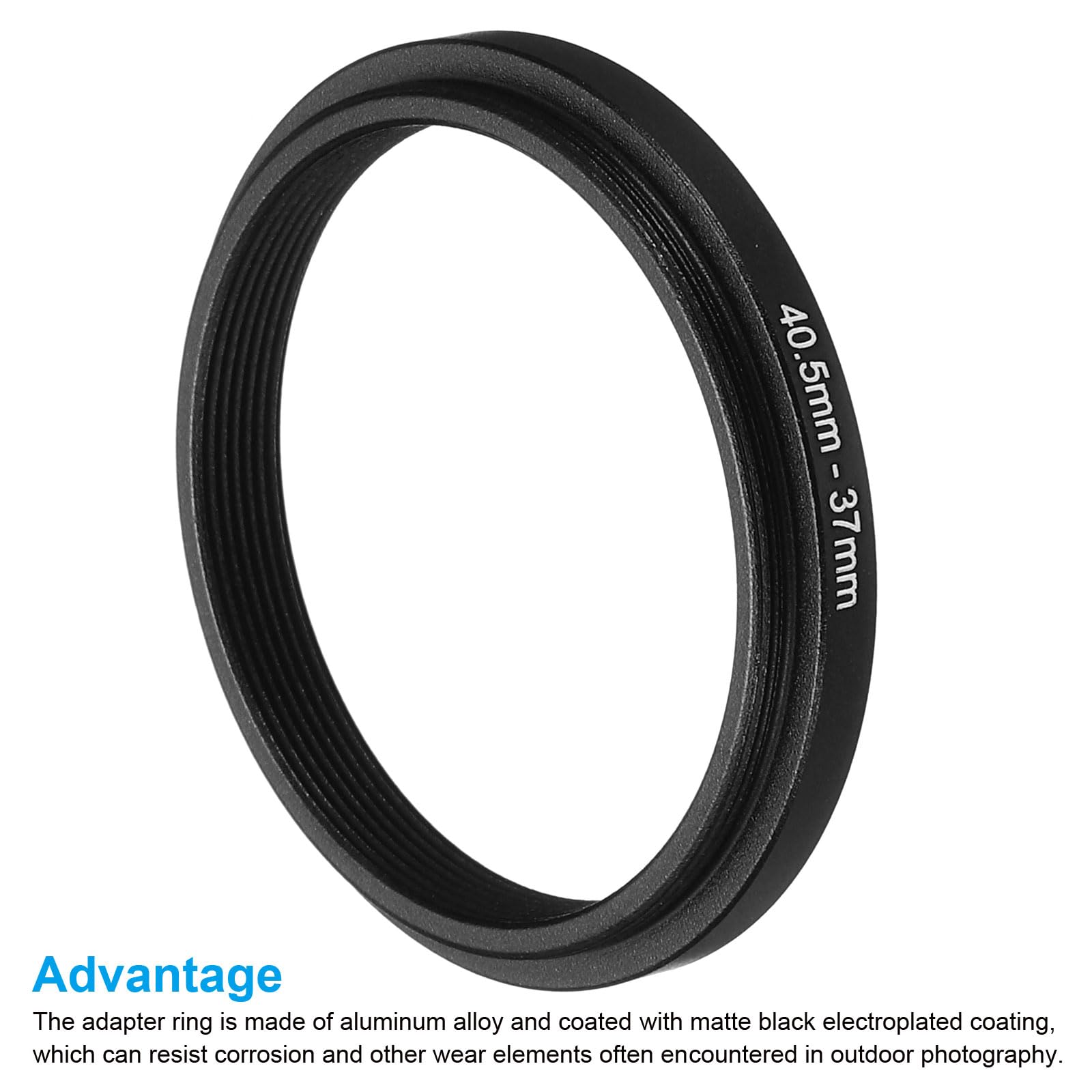Patikil 40.5Mm 37Mm Metal Step Down Ring, Camera Lens Filter Adapter Ring Aluminum Filter Adapter Ring For Camera Lenses Hood, B