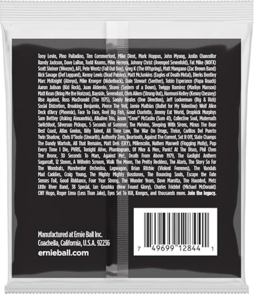 Ernie Ball Super Slinky Stainless Steel Bass Guitar Strings, 45 100 Gauge (P02844)