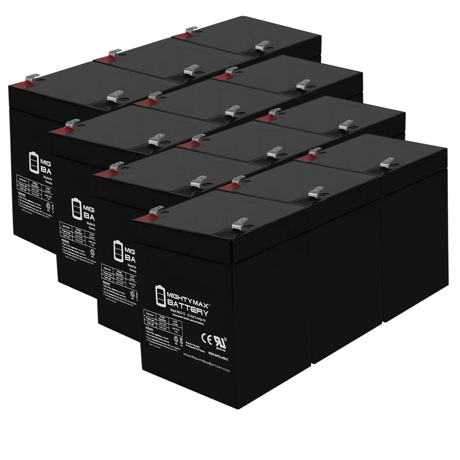 Ml5 12   12 Volt 5 Ah Sla Battery   Pack Of 12