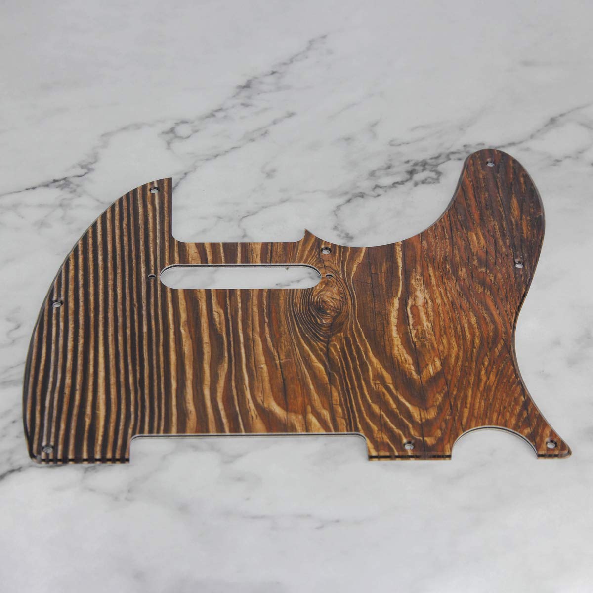 Fleor 8 Hole Tl Pickguard Scratch Plate With Pickguard Screws Set Fit Usa/Mx Standard Tl Style Pickguard Replacement, 3Ply Wood