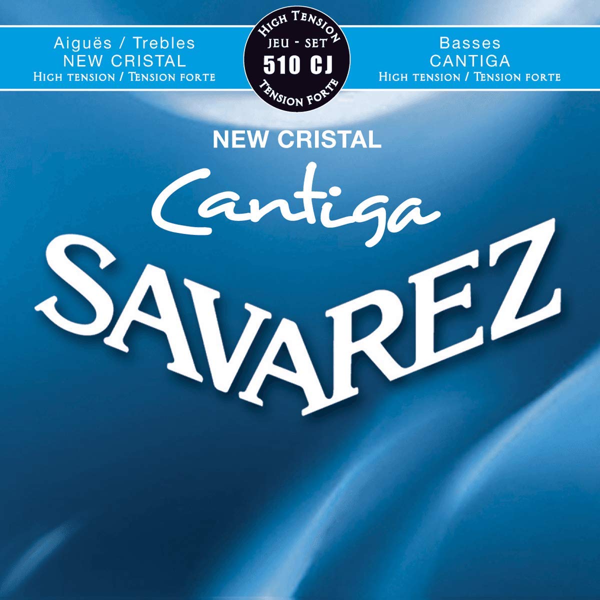 Savarez Classical Guitar Strings Cantiga 510Cj Cristal Trebles, Cantiga Basses, High Tension, Full Set (Stsav50 50357)