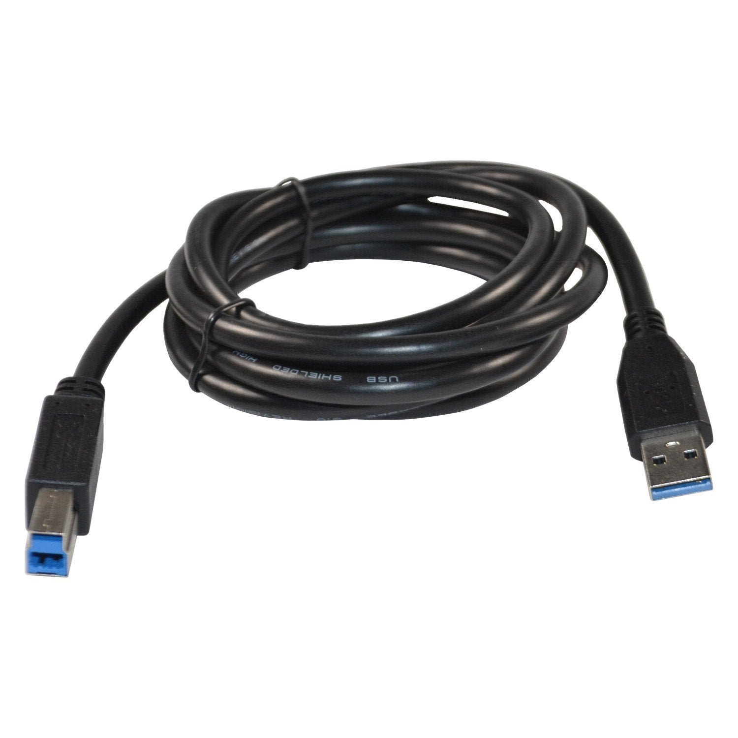 Hqrp 6Ft Usb 3.0 Type A Male To B Male (M/M) Cable Compatible With Lenovo Thinkpad Usb3.0 Ultra Dock, Pro Dock, Basic Dock; For Mediasonic Usb3.0 Probox/Proraid Hard Drive Enclosure