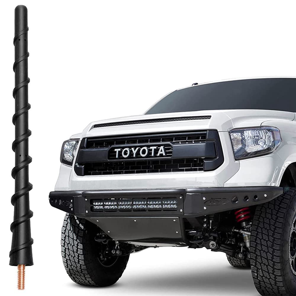 Vofono 9 Spiral Inch Antenna Fits For 1995 2025 Toyota Tundra Tacoma Fj Cruiser, Toyota Accessories Car Wash Proof Flexible Rubber Copper Tundra Tacoma Antenna Designed For Optimized Fm/Am Reception