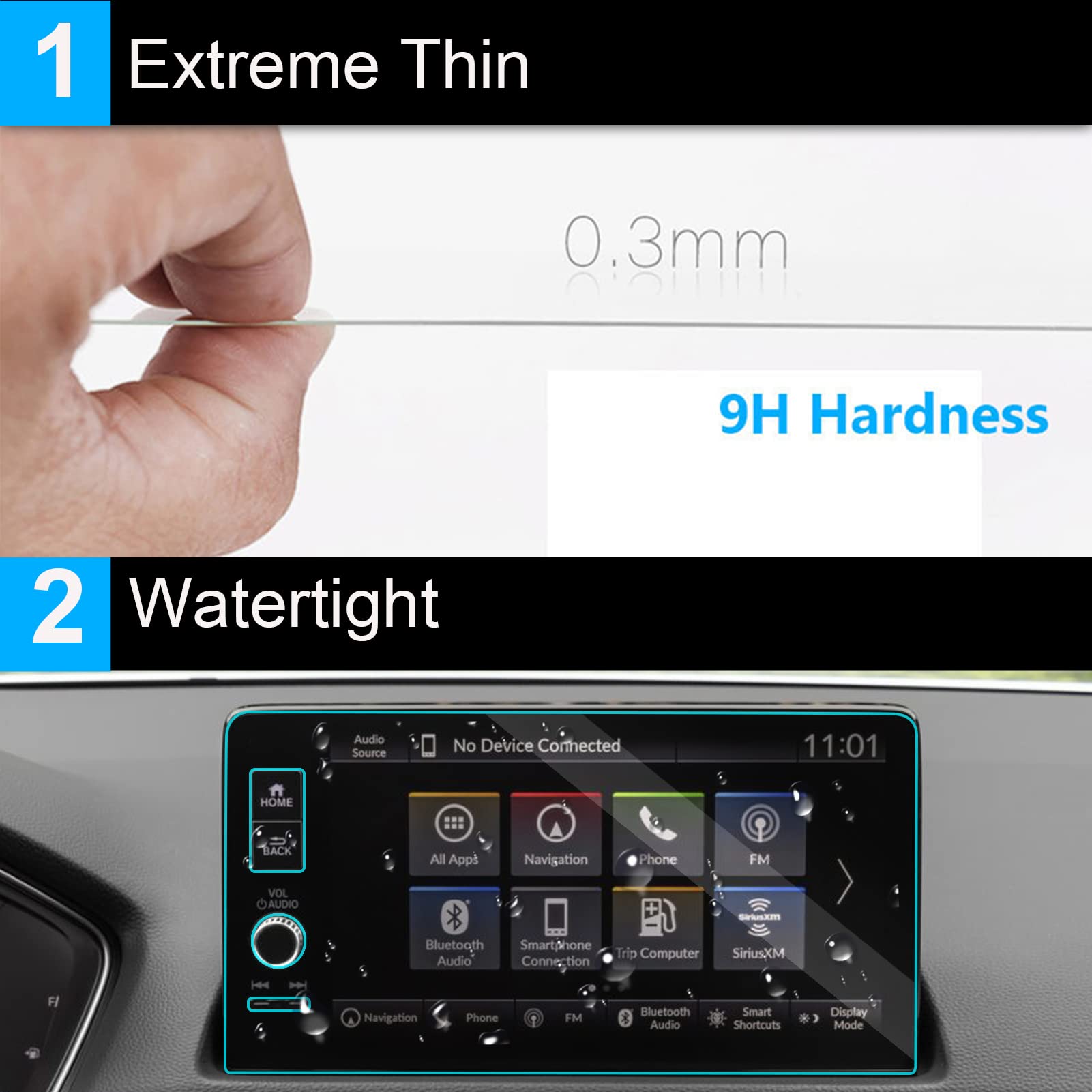 Ttcr Ii Compatible With 2022 2024 Honda Civic Touring Screen Protector 9 Inch, For Crv Sport Screen Protector 2023 2024 Hrv Ex L Screen Protector