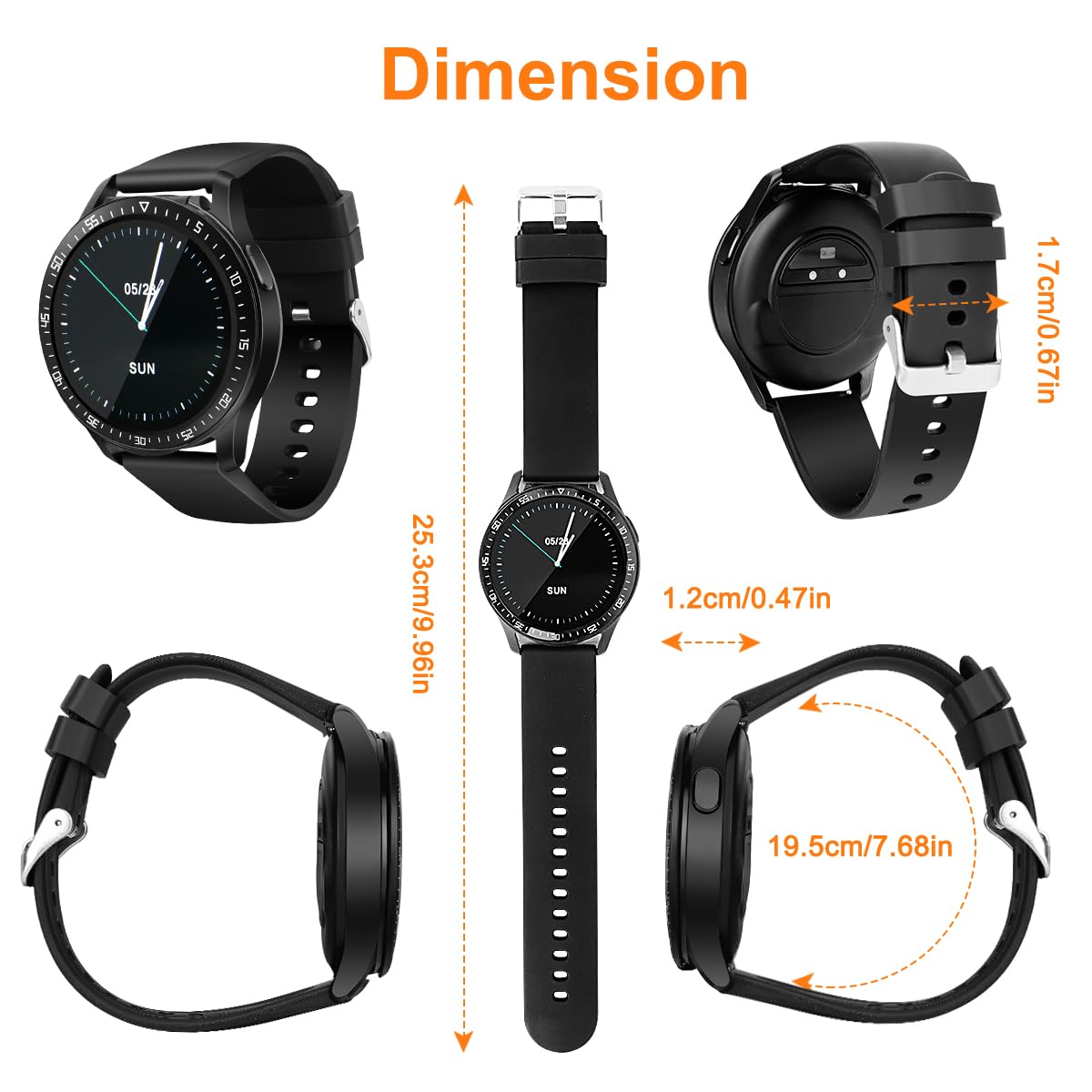 Vovoaewach Smart Watch With Earbuds, 1.32 Inch Round Fitness Watch X7, 2 In 1 Bluetooth Watch With Step,Calories,Sleep Monitor,H