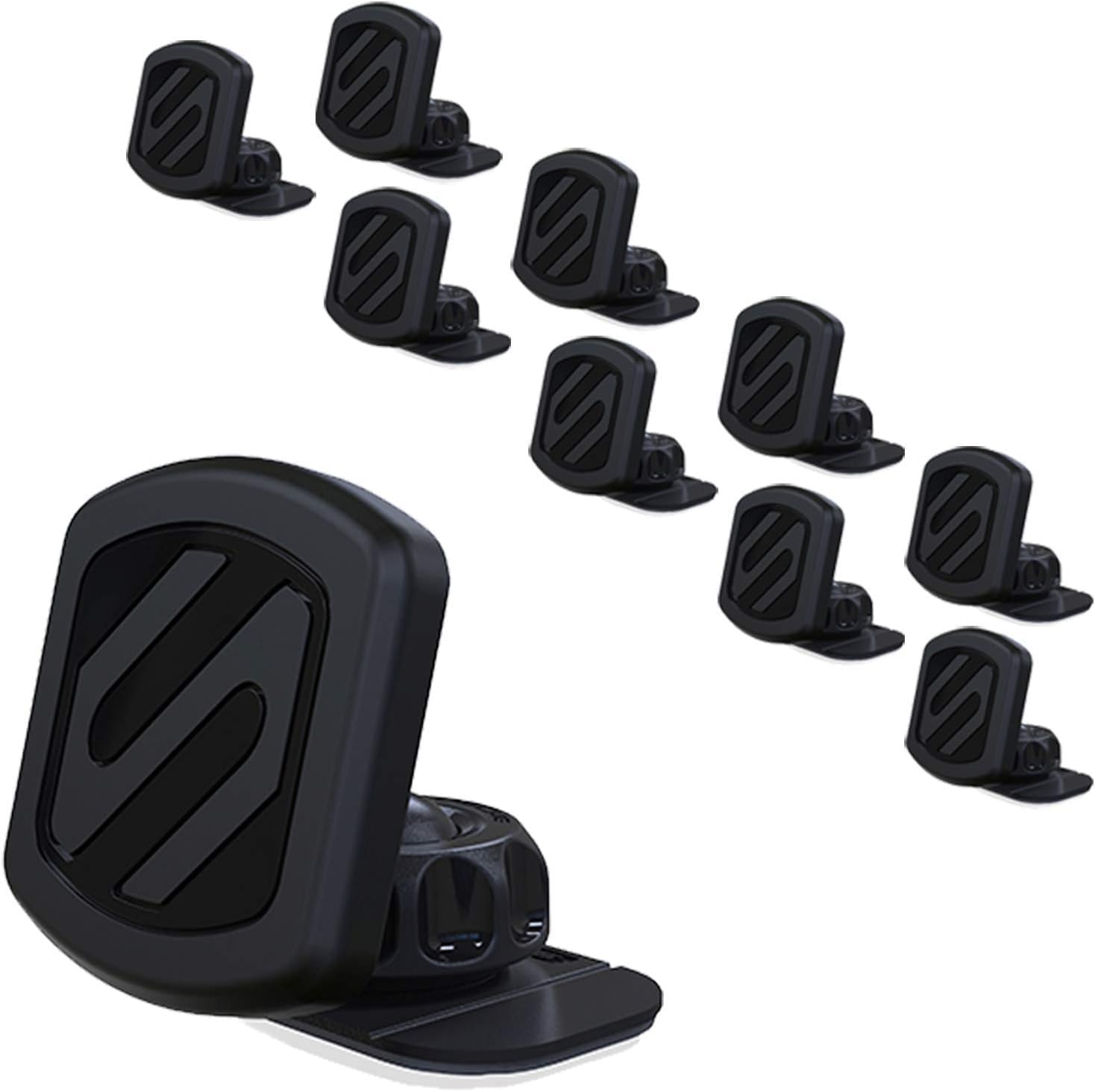 Scosche Magdm 10Pkflt Magicmount Universal Magnetic Mount Holder For Mobile Devices, Black (Pack Of 10)