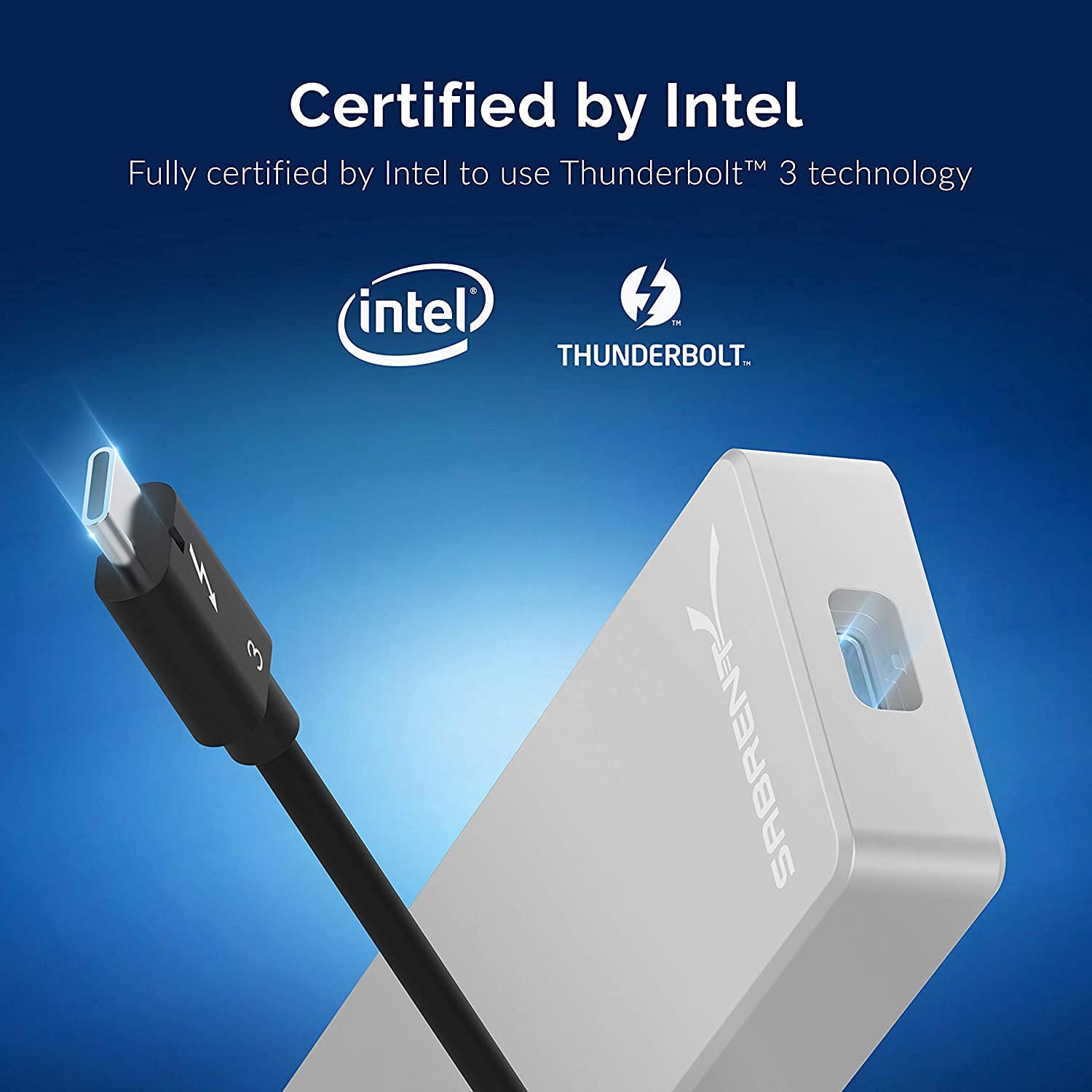 Sabrent Thunderbolt 3 Certified M.2 Nvme Ssd Tool Free Solid Aluminum Enclosure (Ec T3Ns)